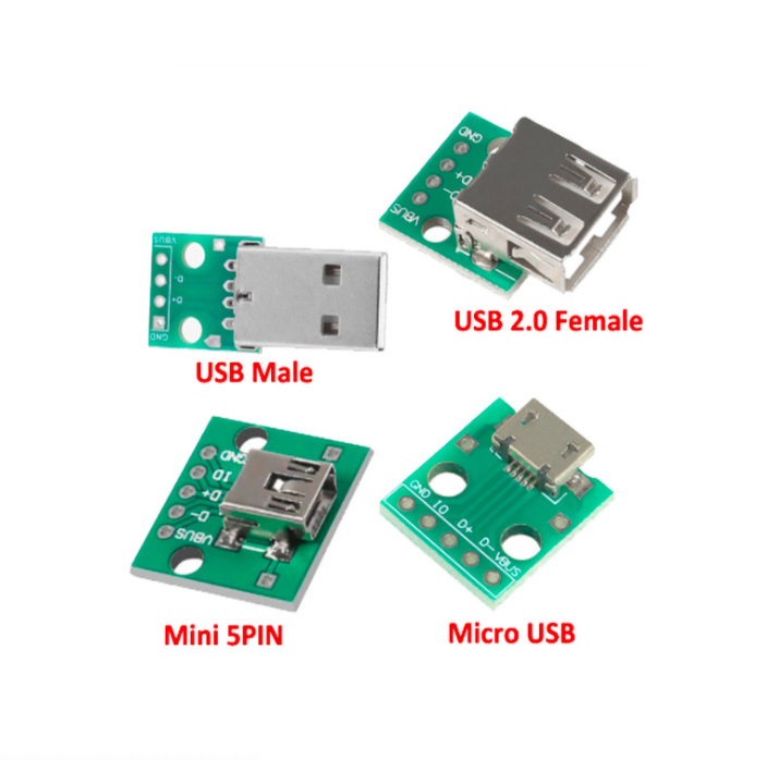 Đế ra chân header USB MICRO / MINI / TYPE-C /TYPE-B DIP USB2.0 3.0