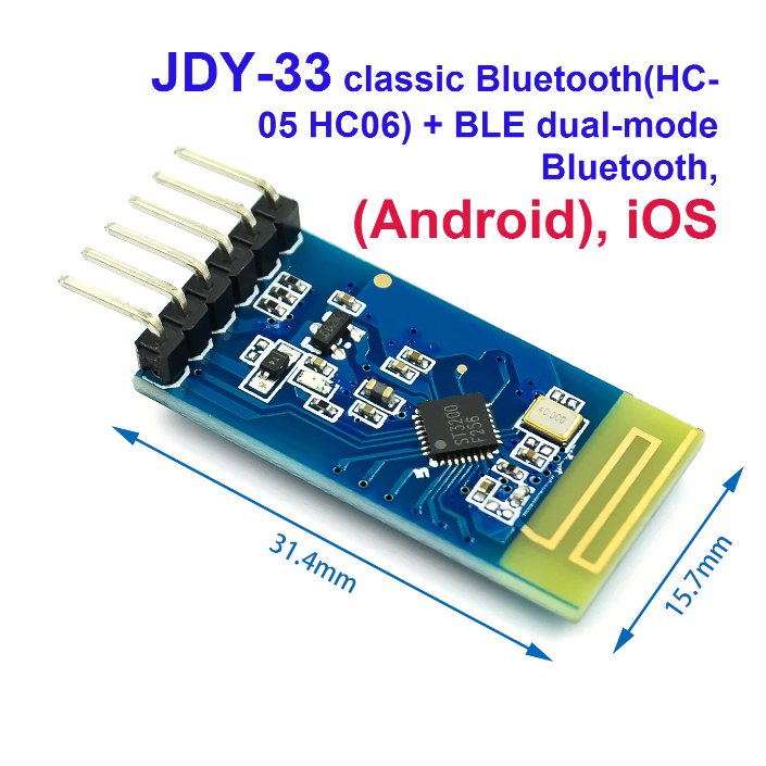 Module Bluetooth 3.0 SPP / BLE 4.2 Dual Mode JDY-33 (HC-05 / HC-06 Compatible)