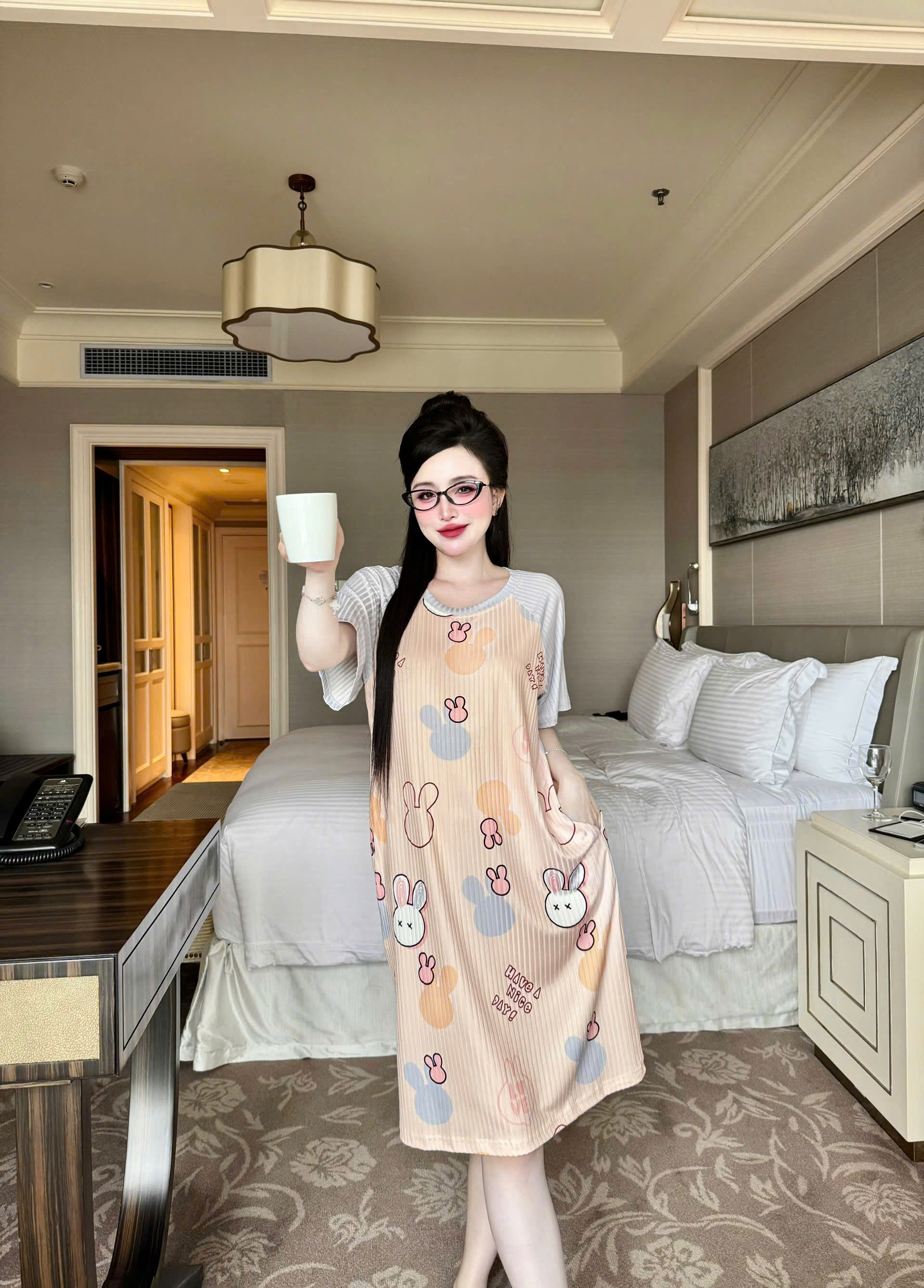 S1152 ĐẦM THUN ĐŨA CỔ TRÒN - 60KG -M