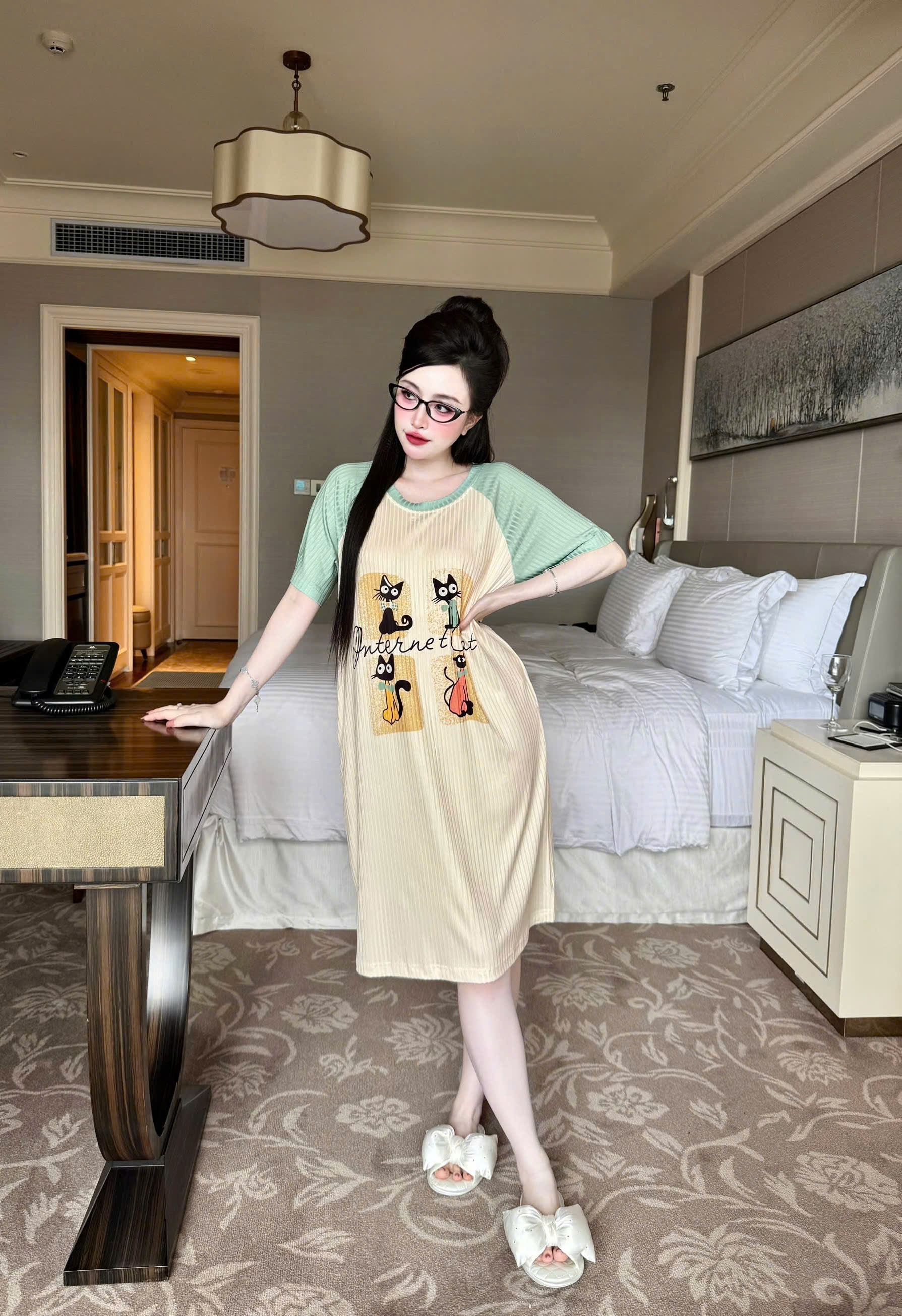 S1152 ĐẦM THUN ĐŨA CỔ TRÒN - 60KG -M