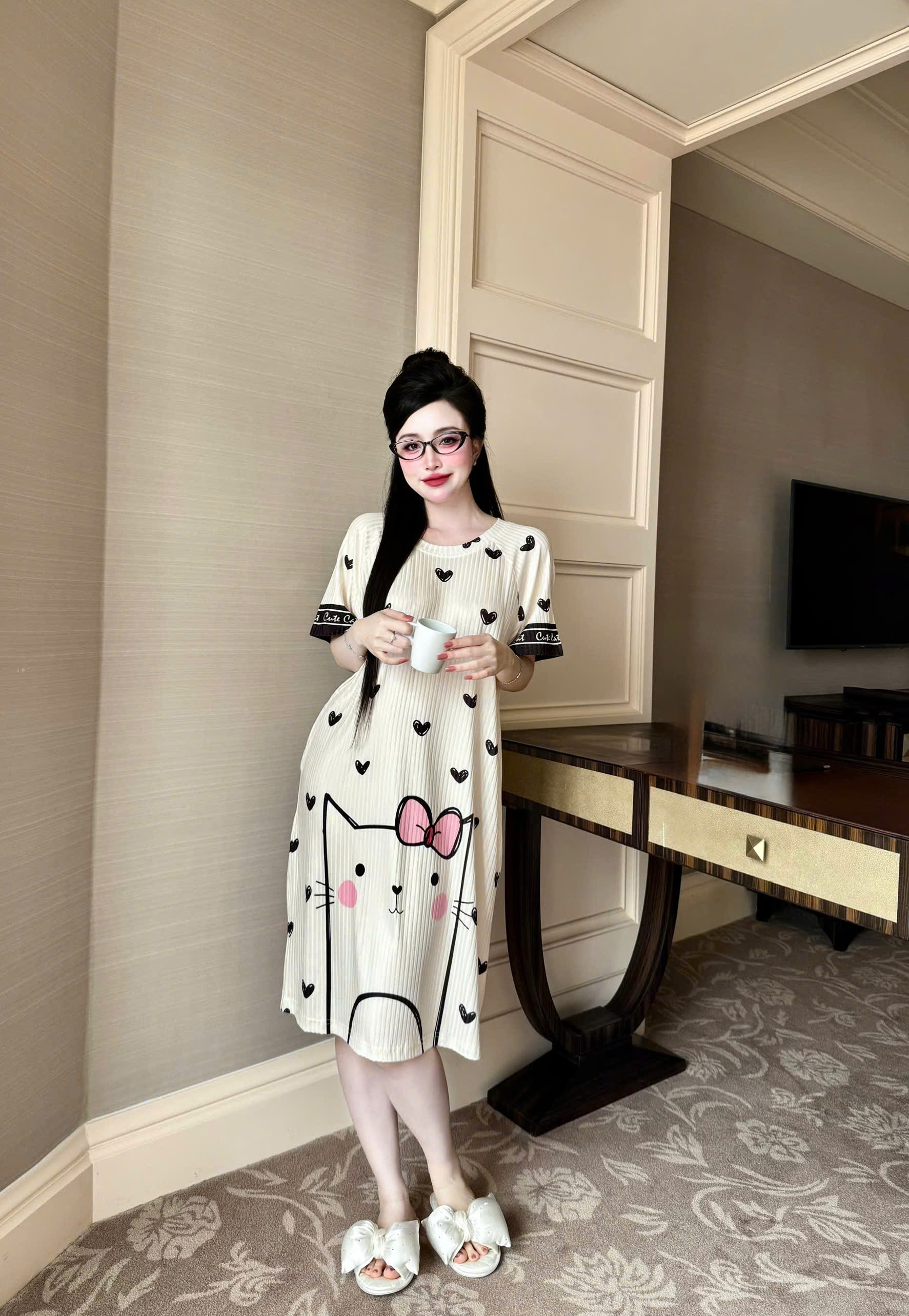 S1152 ĐẦM THUN ĐŨA CỔ TRÒN - 60KG -M