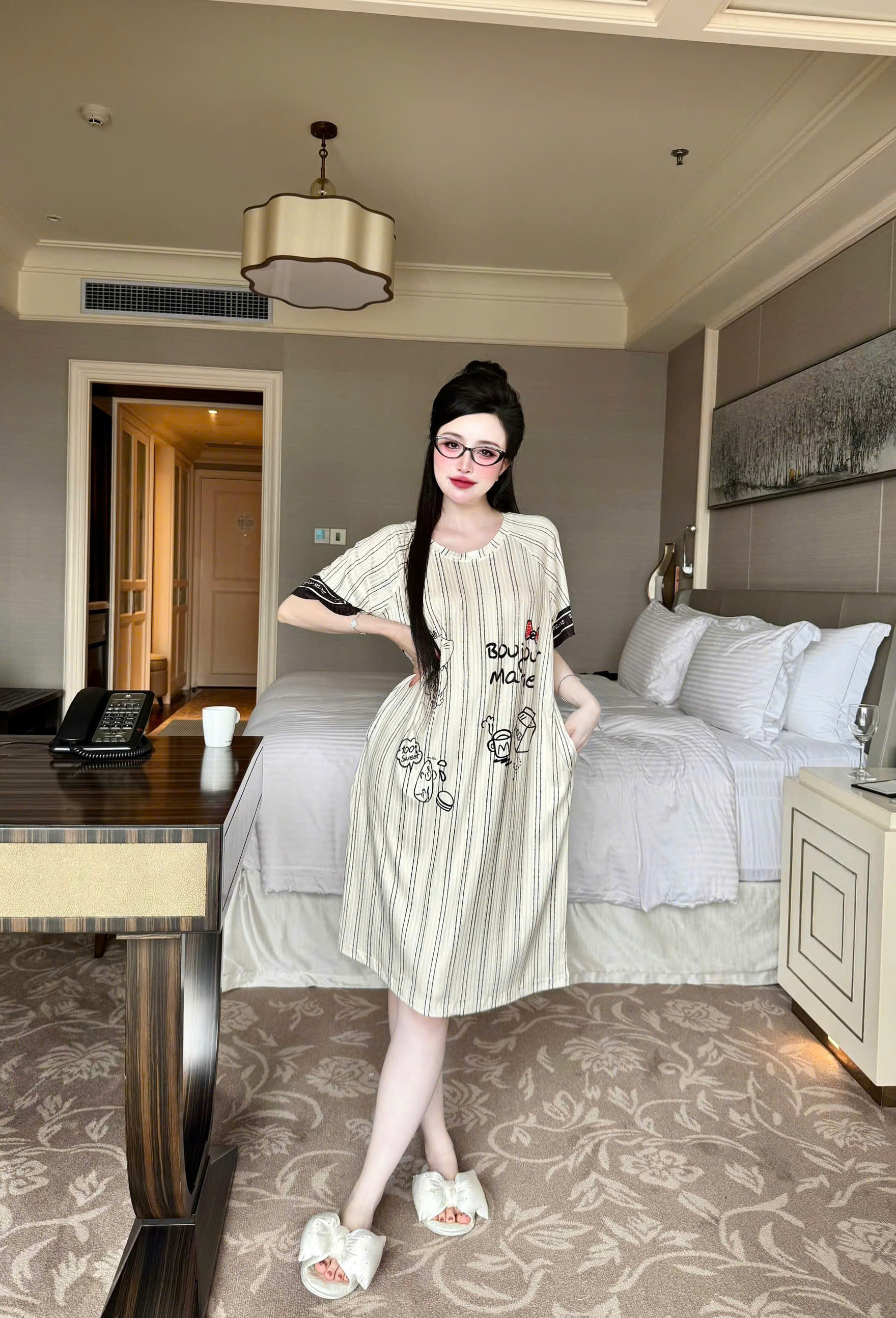 S1152 ĐẦM THUN ĐŨA CỔ TRÒN - 60KG -M