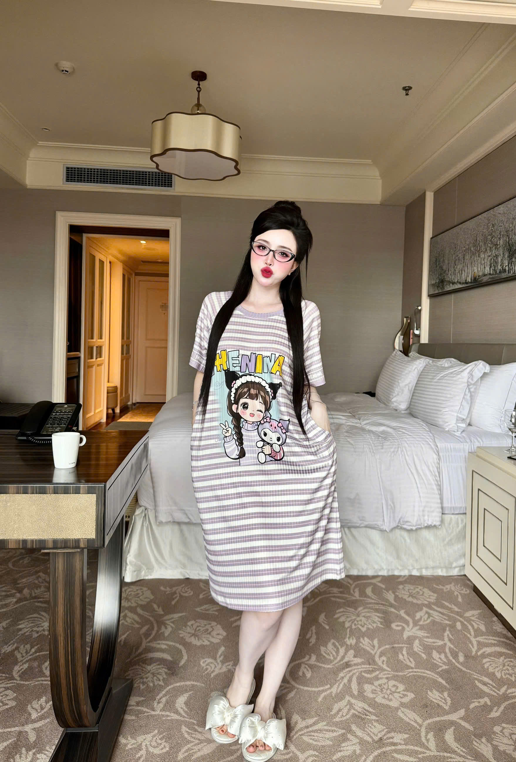 S1152 ĐẦM THUN ĐŨA CỔ TRÒN - 60KG -M
