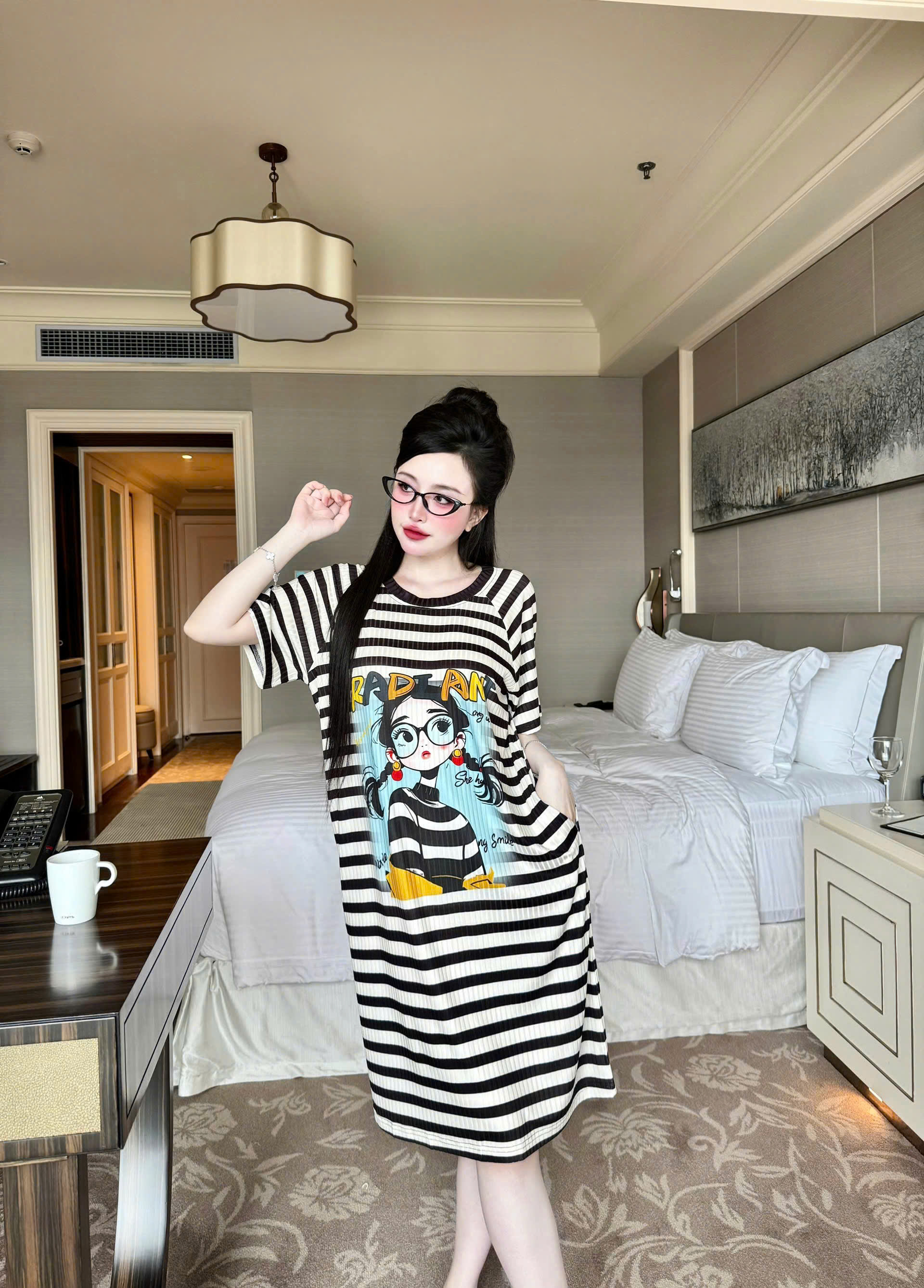 S1152 ĐẦM THUN ĐŨA CỔ TRÒN - 60KG -M