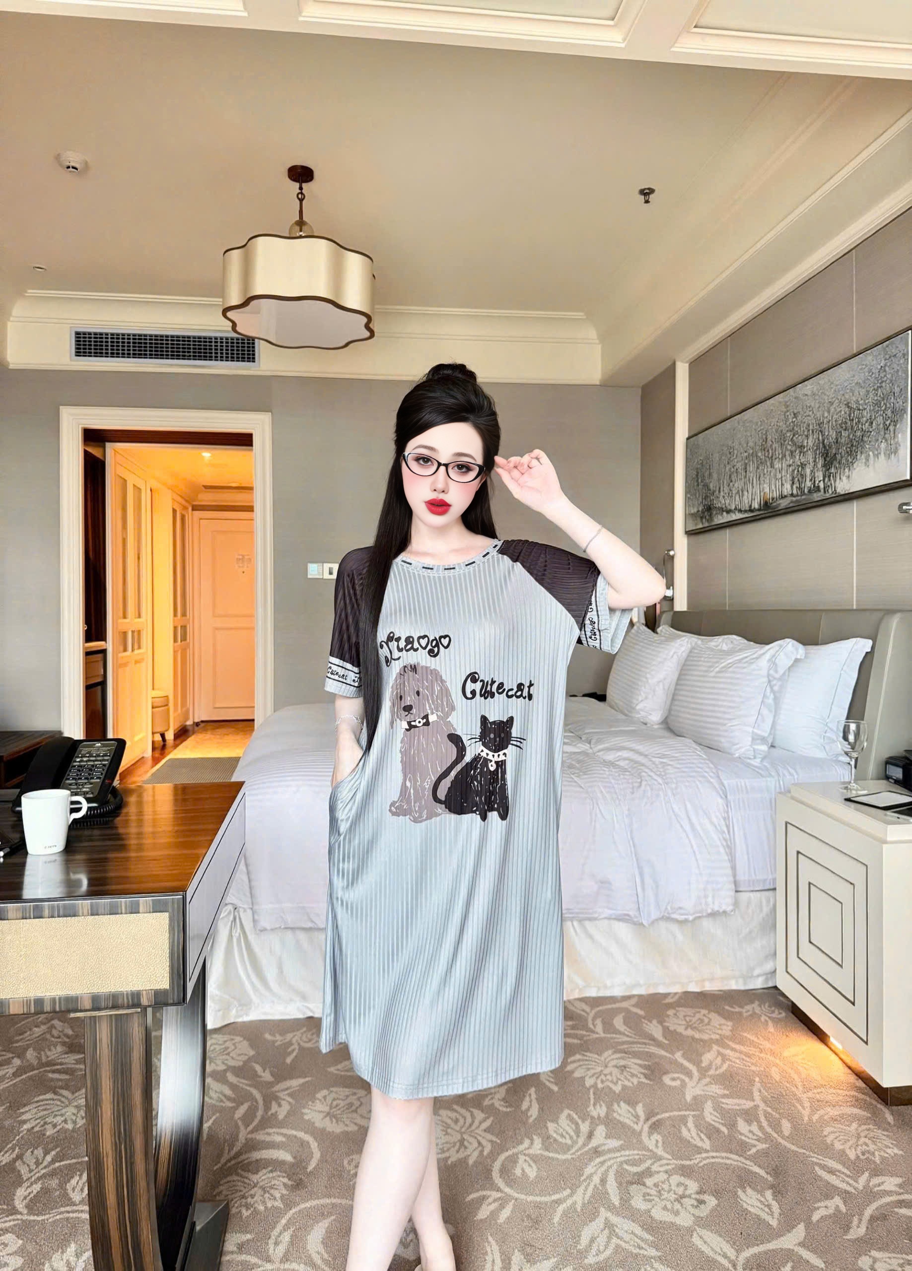 S1152 ĐẦM THUN ĐŨA CỔ TRÒN - 60KG -M