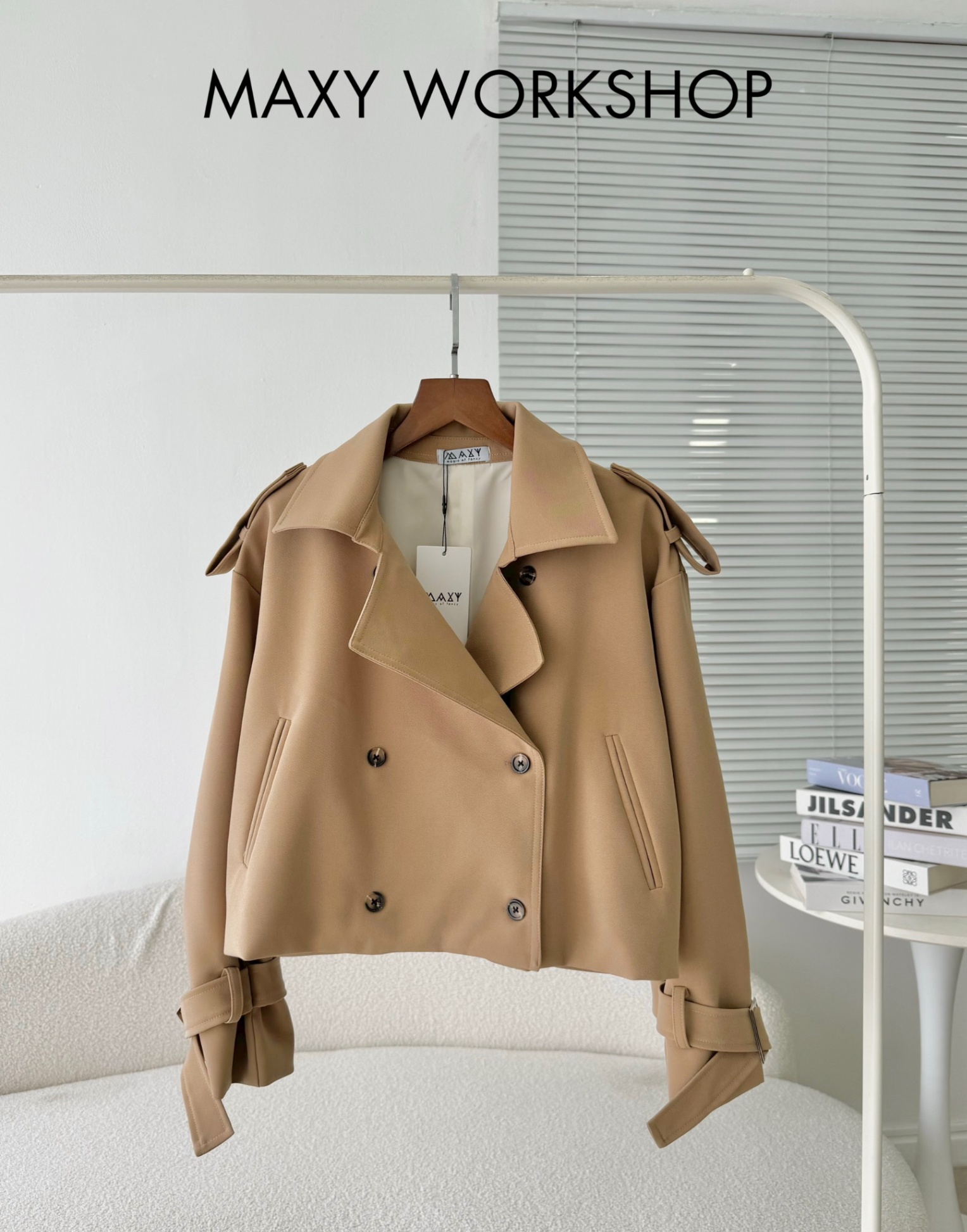 CROP TRENCH COAT