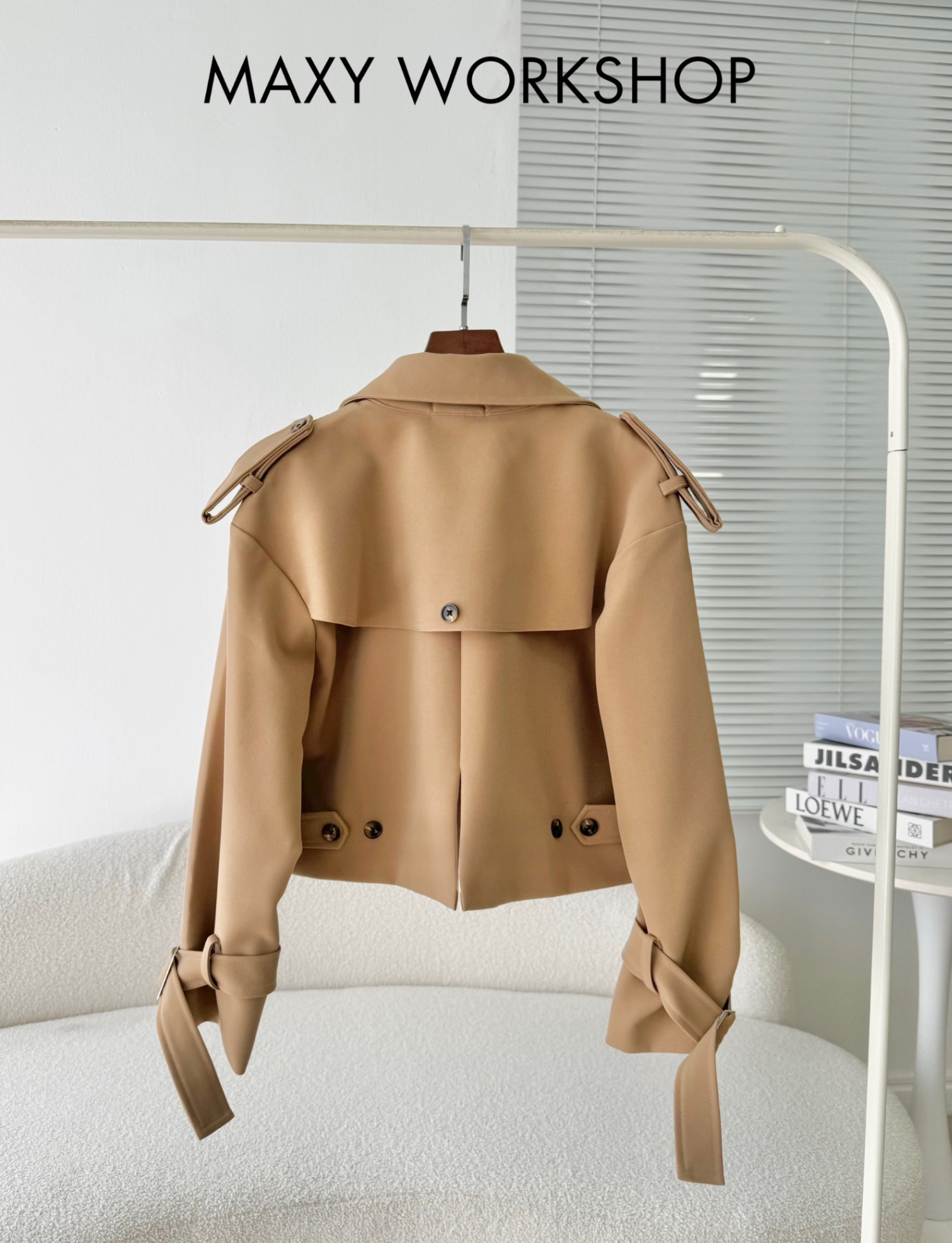 CROP TRENCH COAT