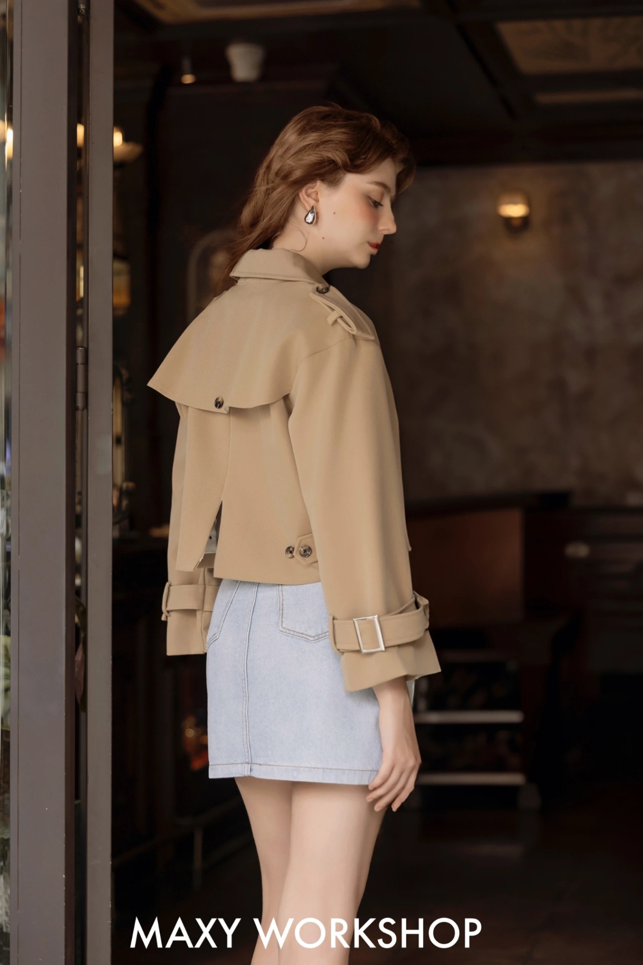 CROP TRENCH COAT