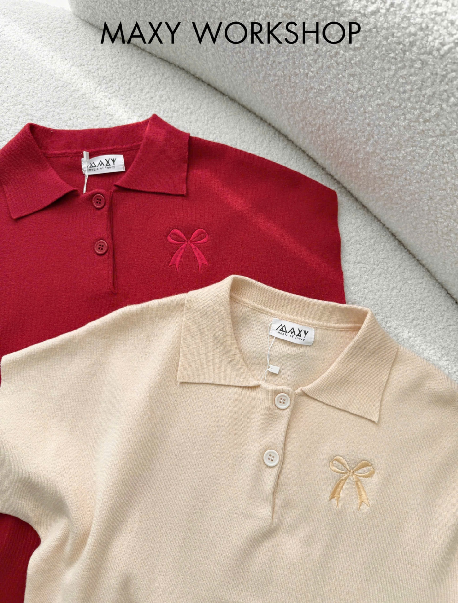 EMBROIDERED KNIT POLO SHIRT