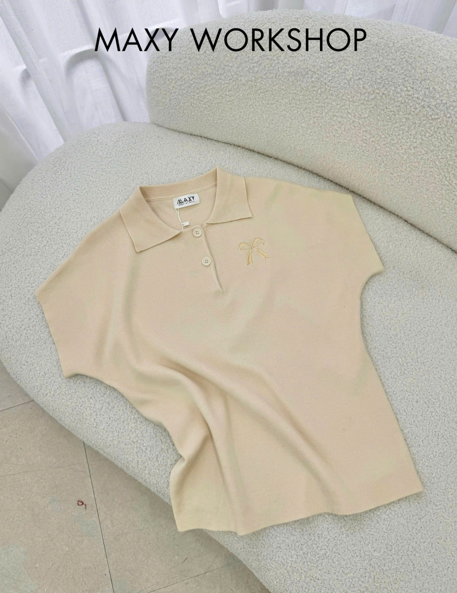 EMBROIDERED KNIT POLO SHIRT