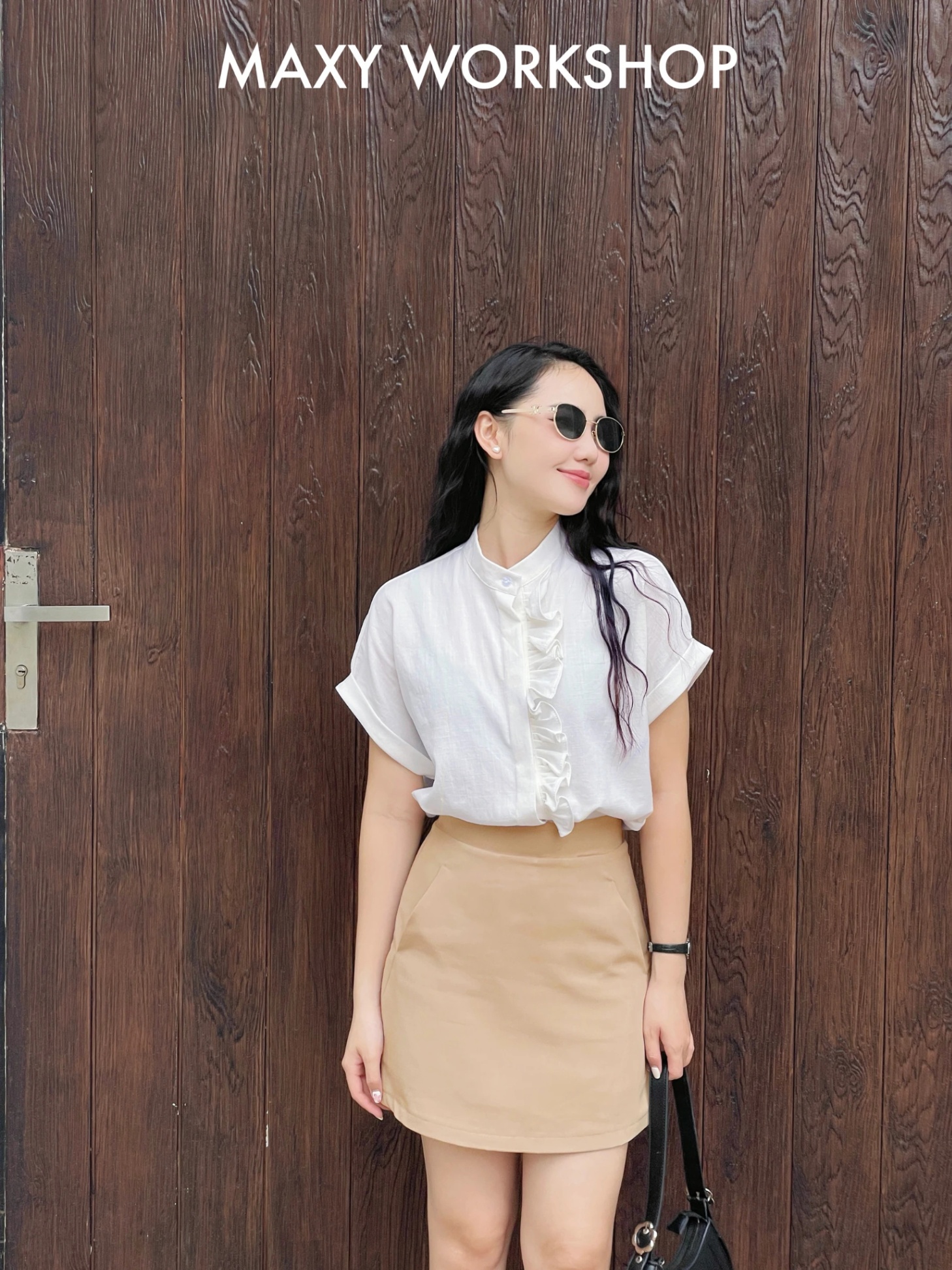 STAND RUFFLE SHIRT