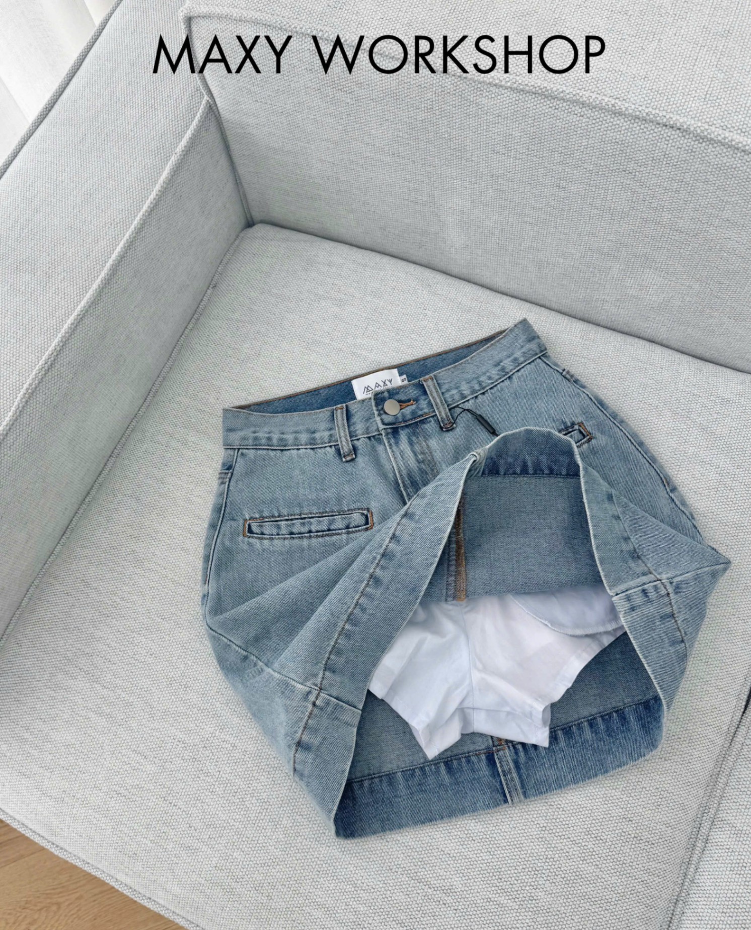 POCKET JEANS SKIRT