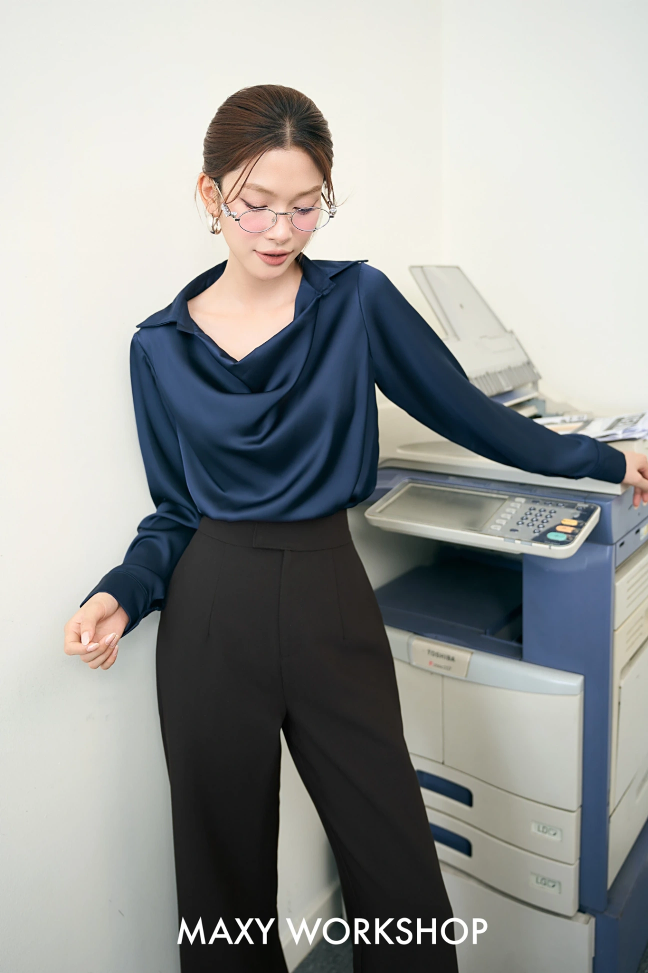 COWL-NECK SHIRT