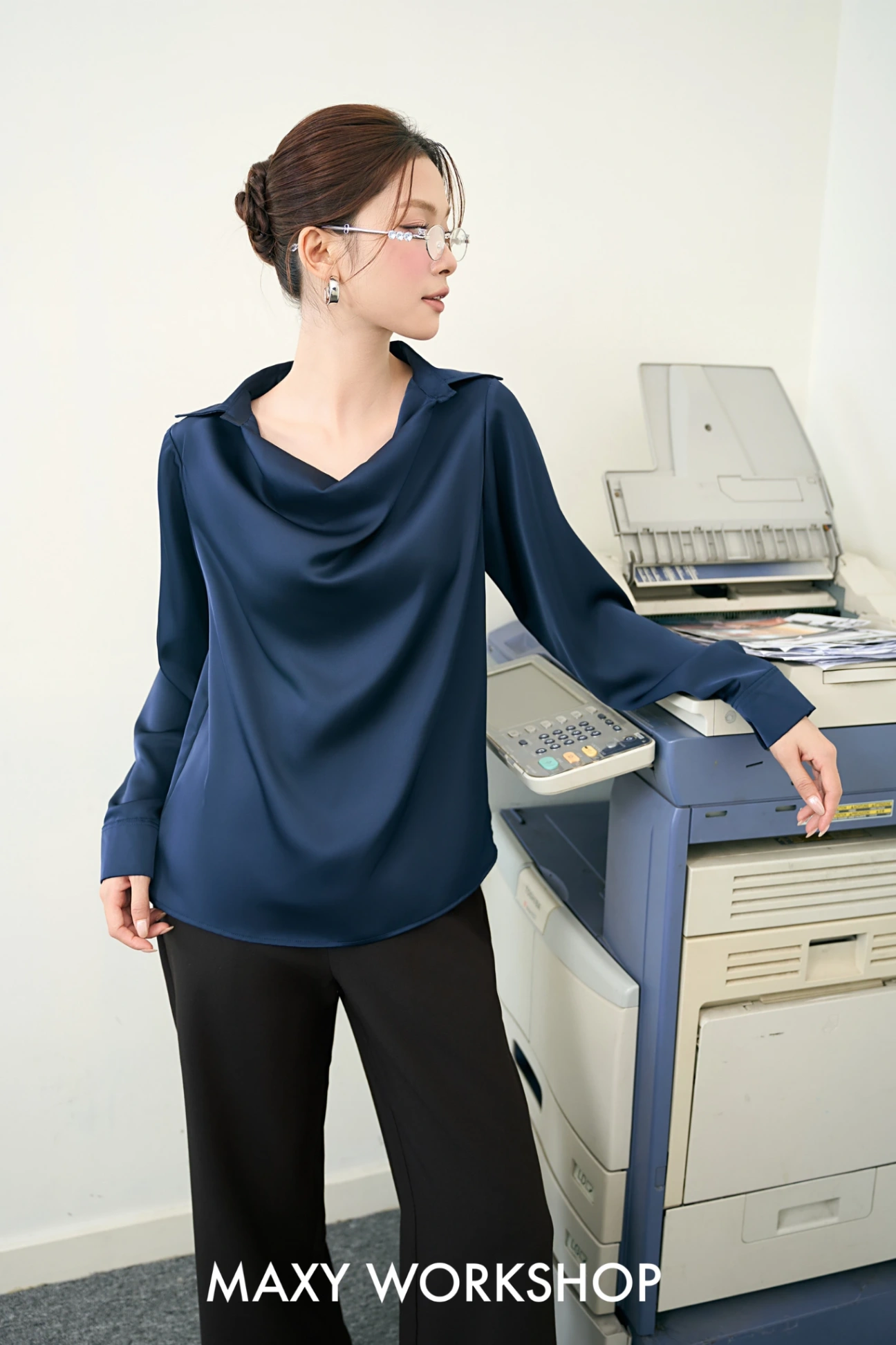 COWL-NECK SHIRT