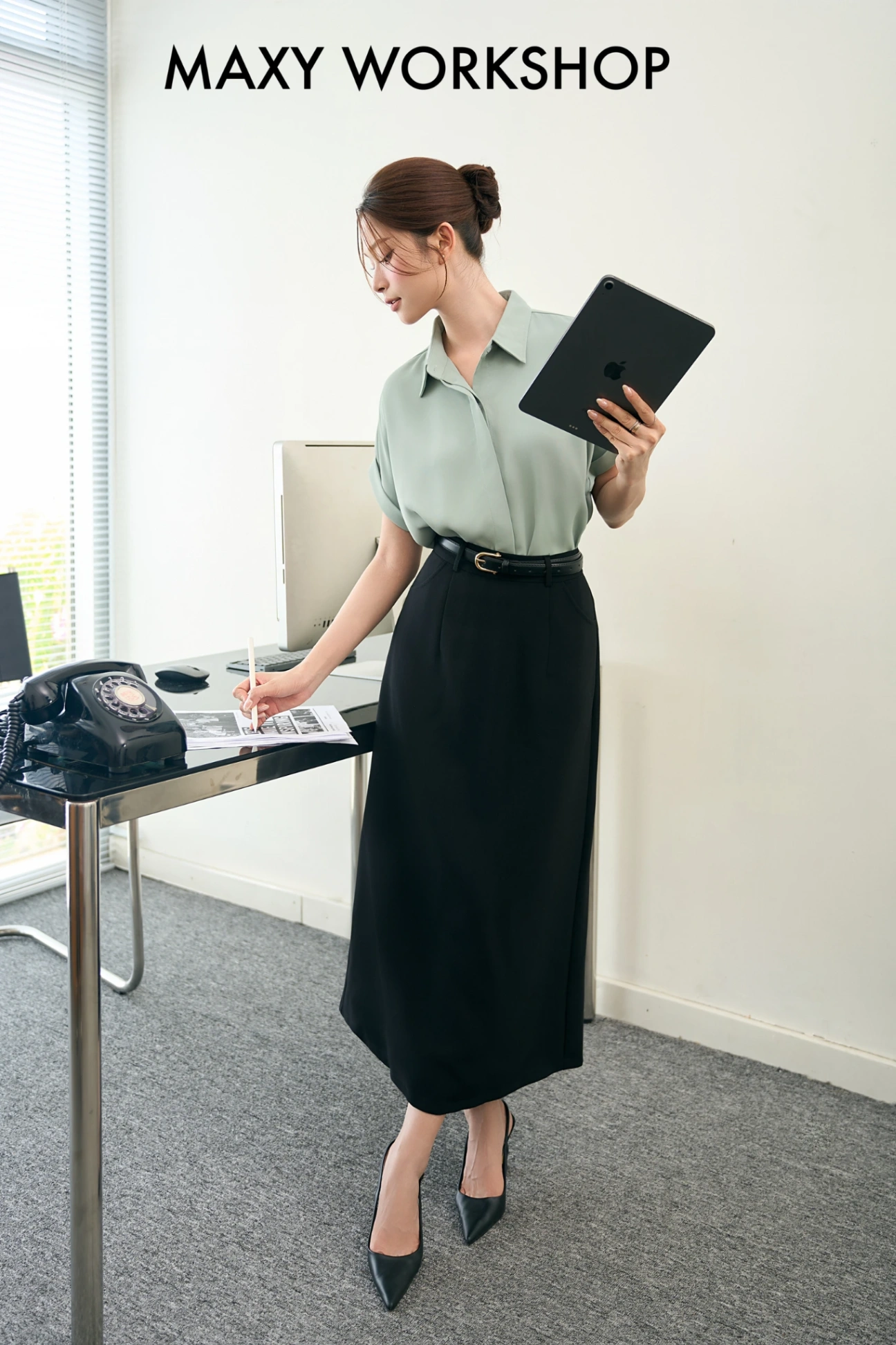 LONG CUTBACK SKIRT