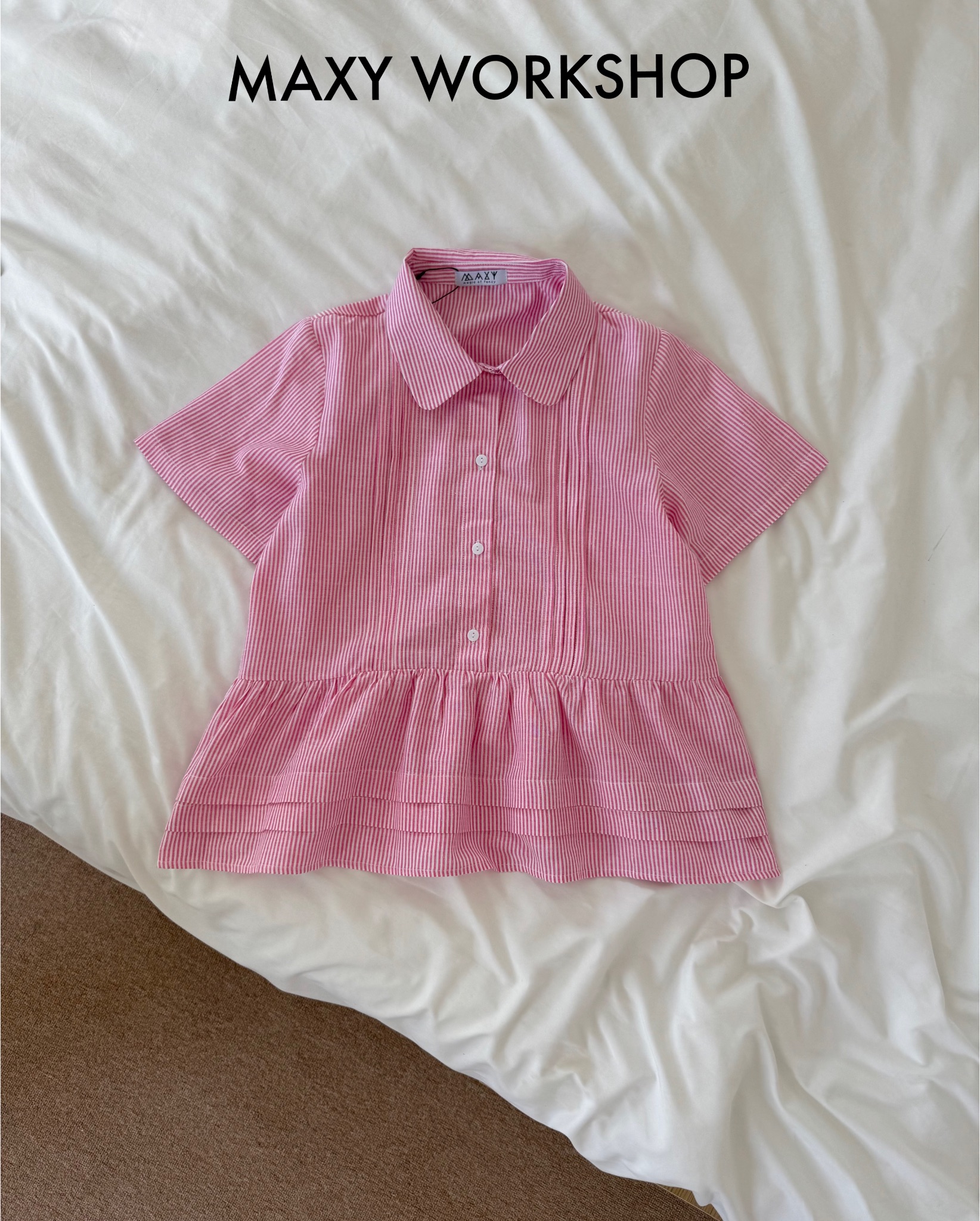 Áo kiểu STRIPED PEPLUM TOP