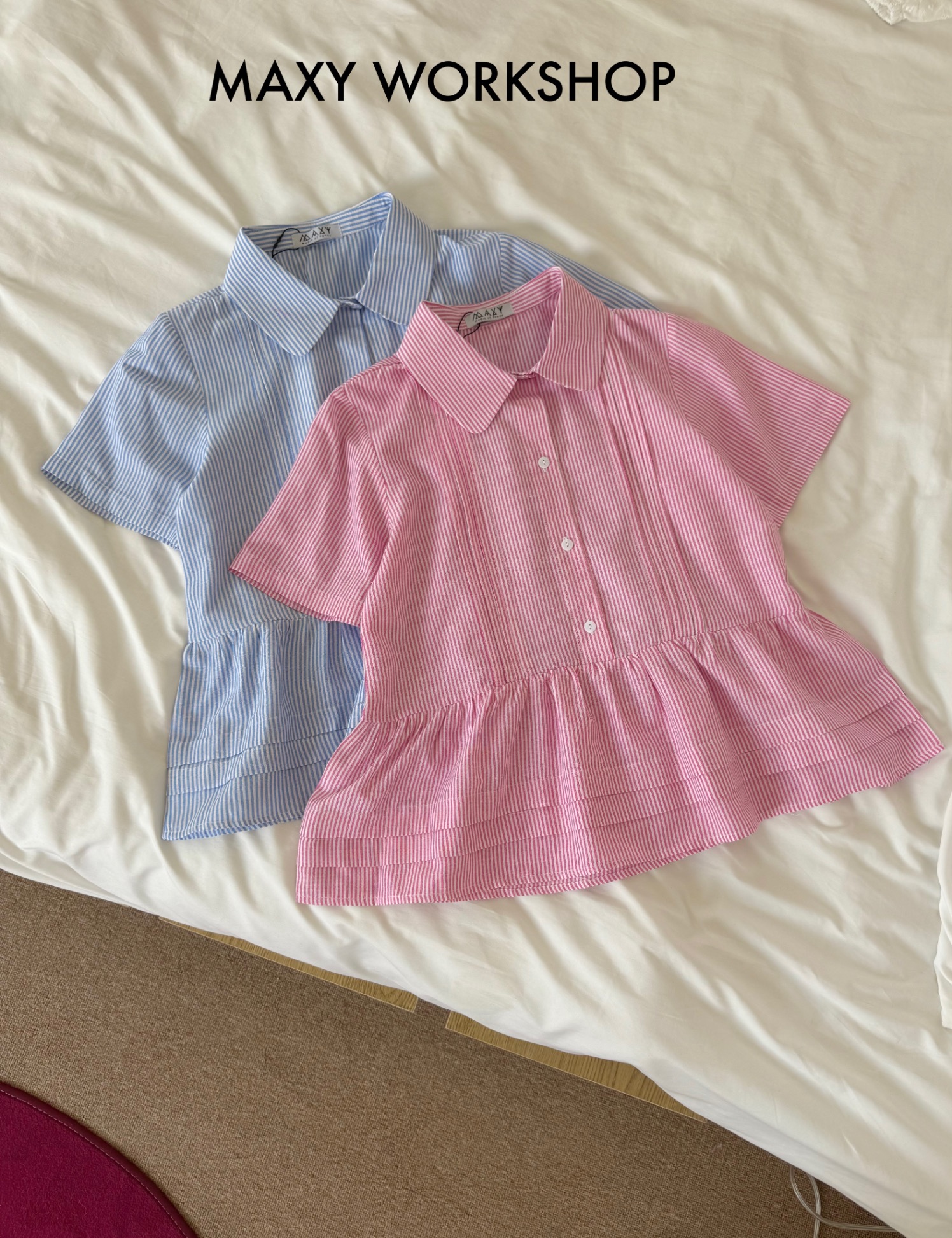 Áo kiểu STRIPED PEPLUM TOP