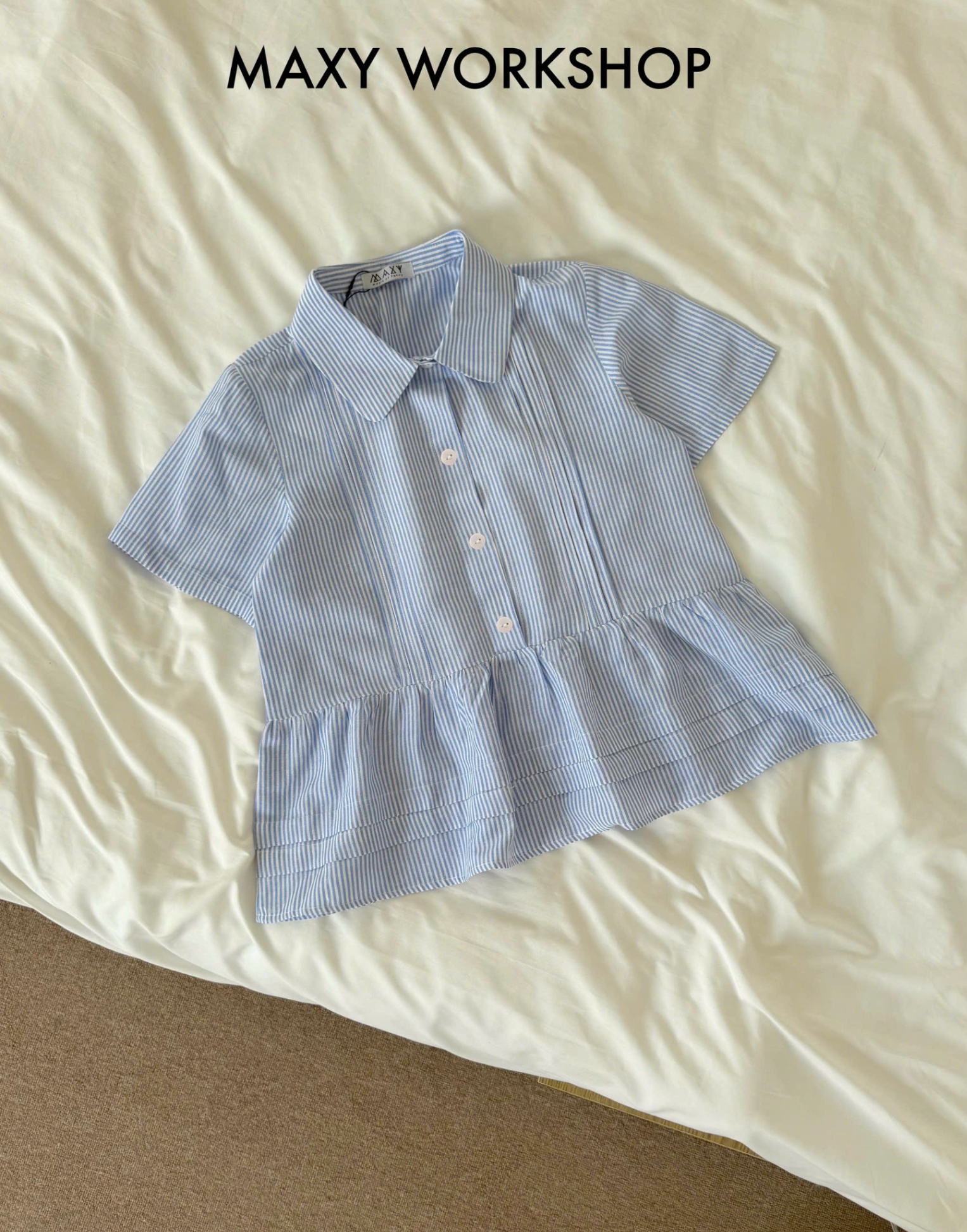 Áo kiểu STRIPED PEPLUM TOP