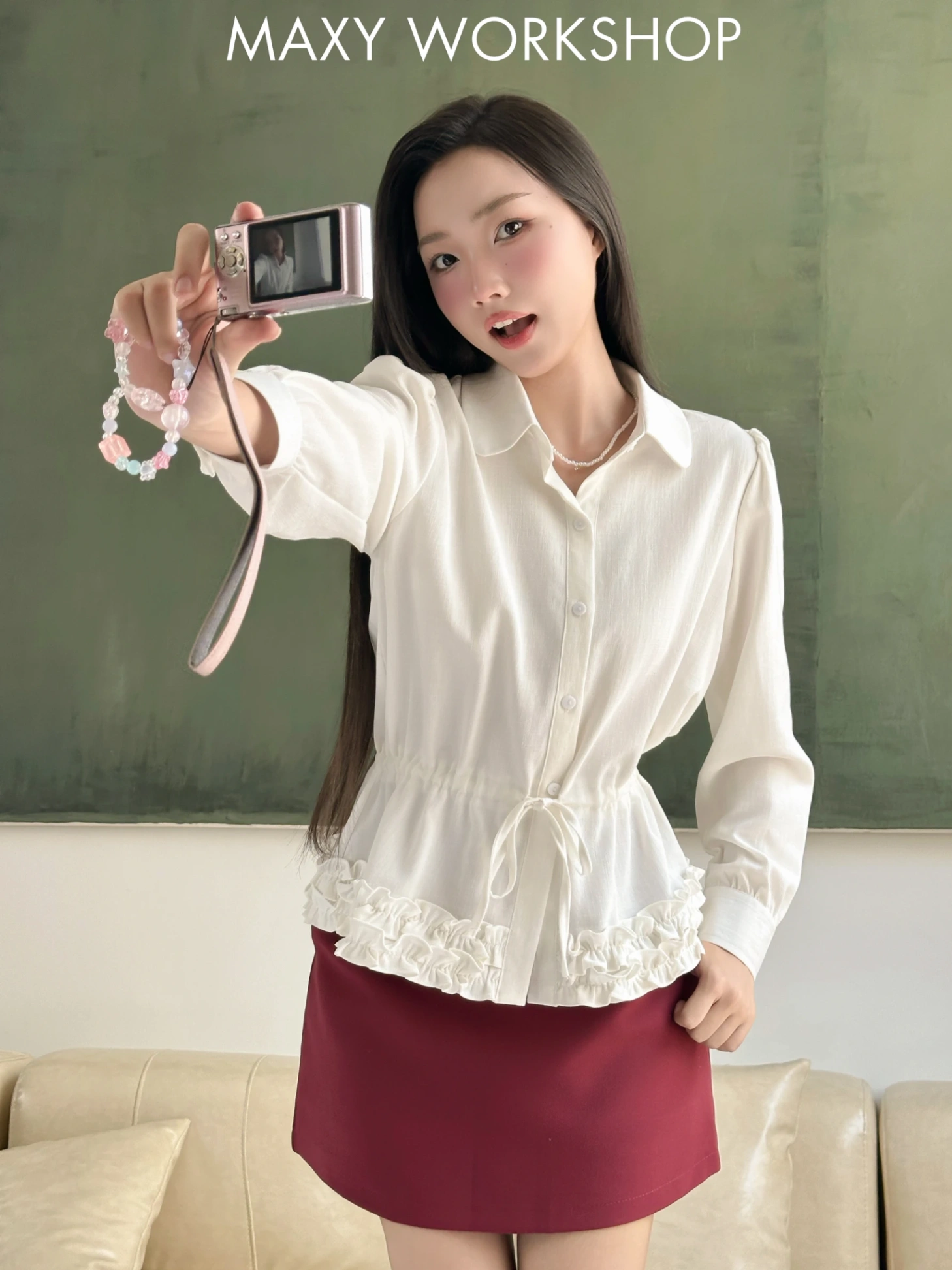 Áo Sơ mi RUFFER PEPLUM SHIRT