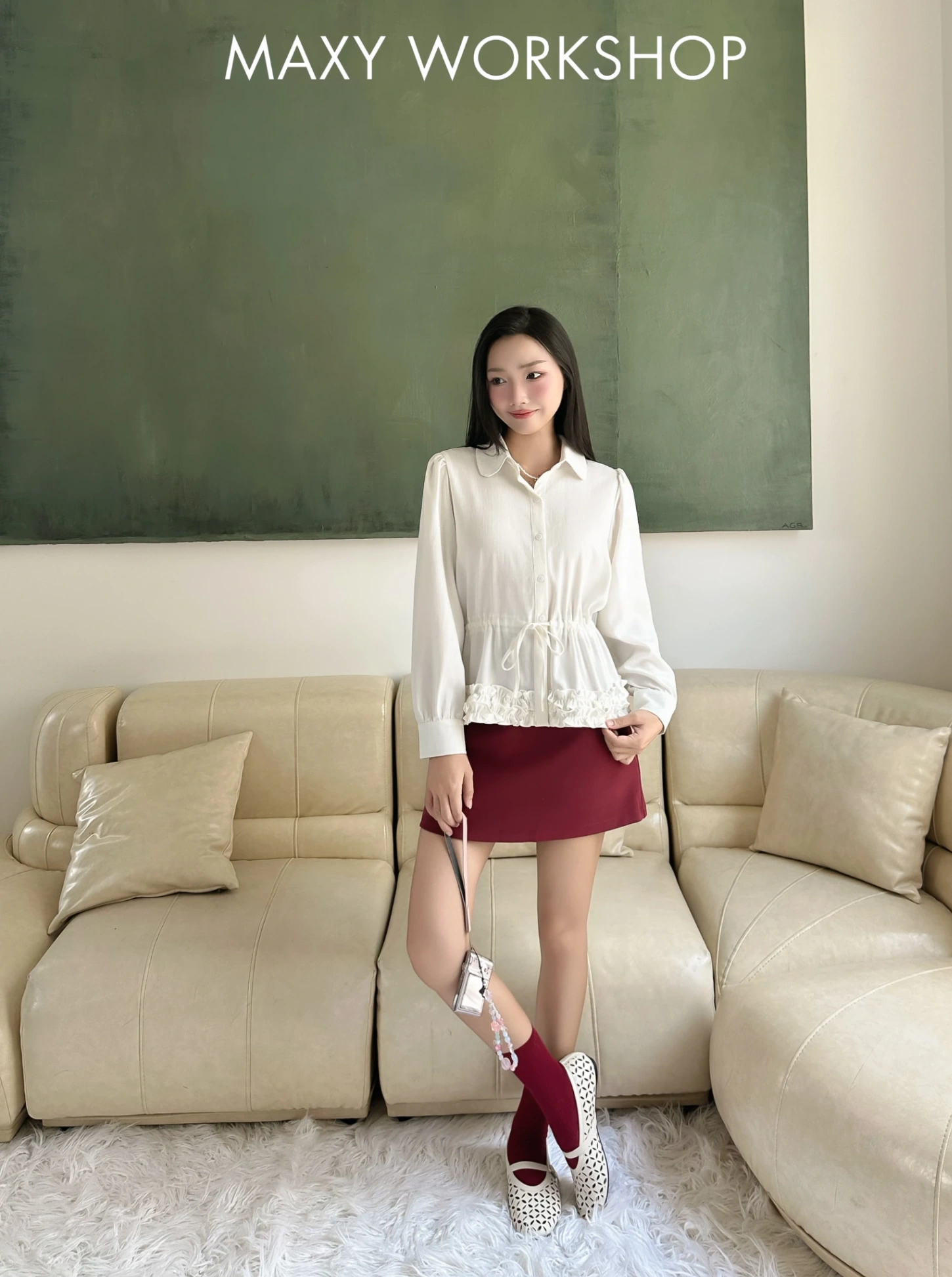 Áo Sơ mi RUFFER PEPLUM SHIRT