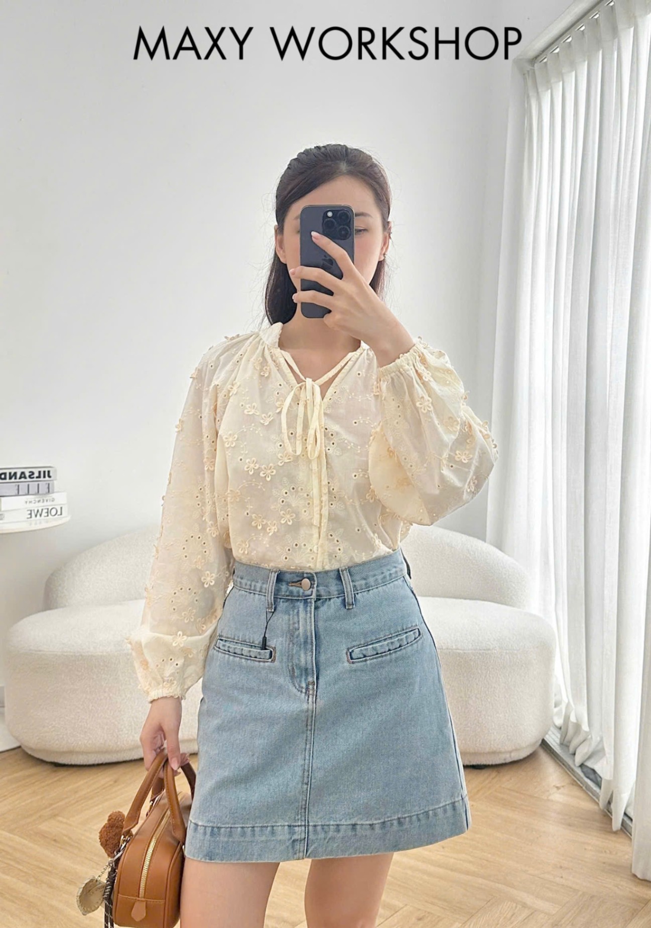 Áo kiểu FLORA LACE TOP