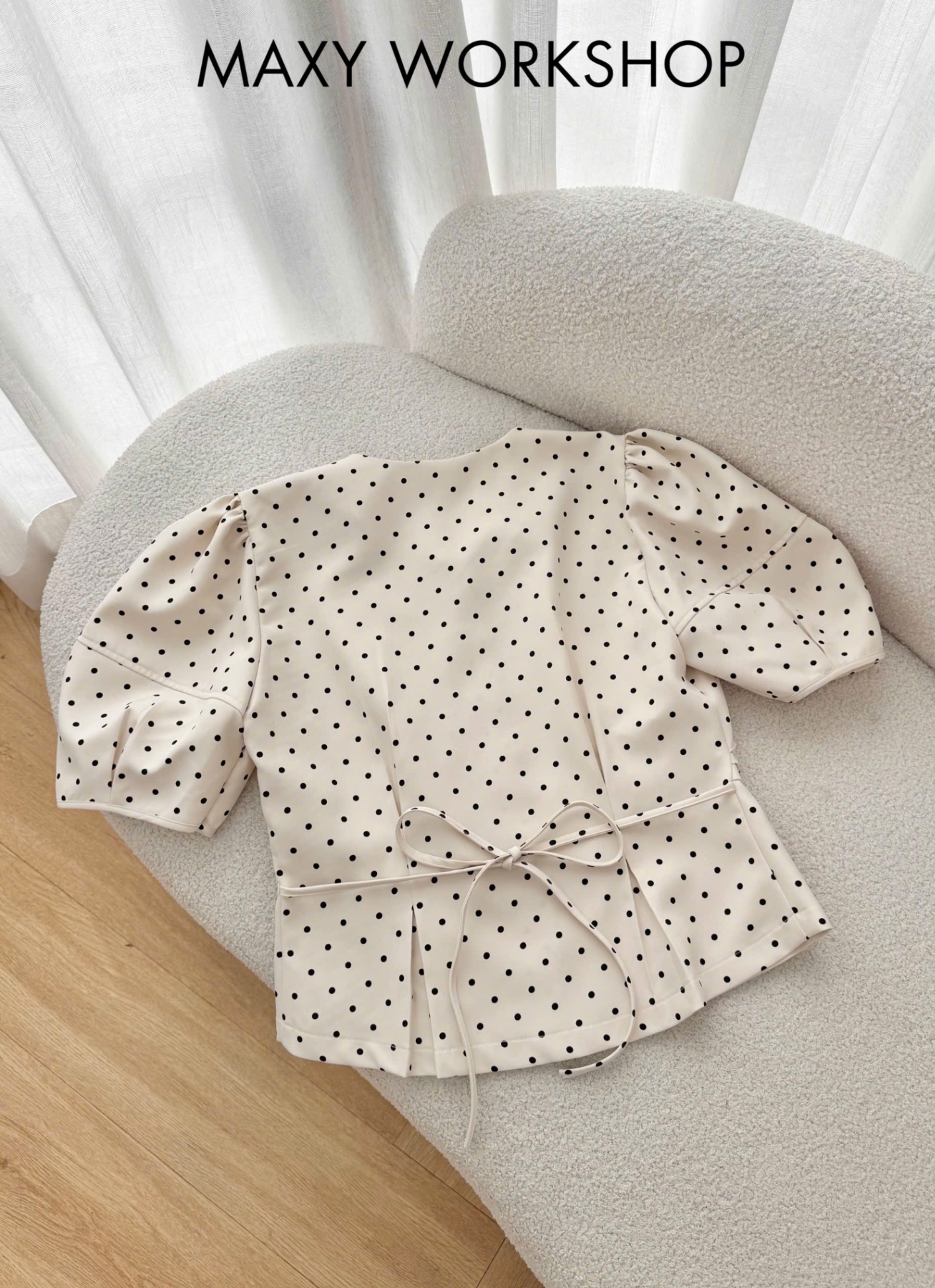 Áo kiểu POLKA PUFF SLEEVE TOP