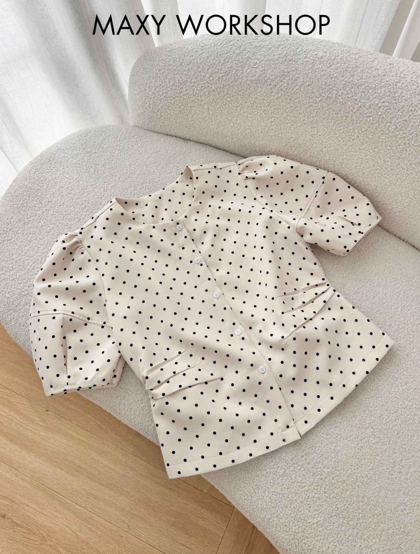 Áo kiểu POLKA PUFF SLEEVE TOP