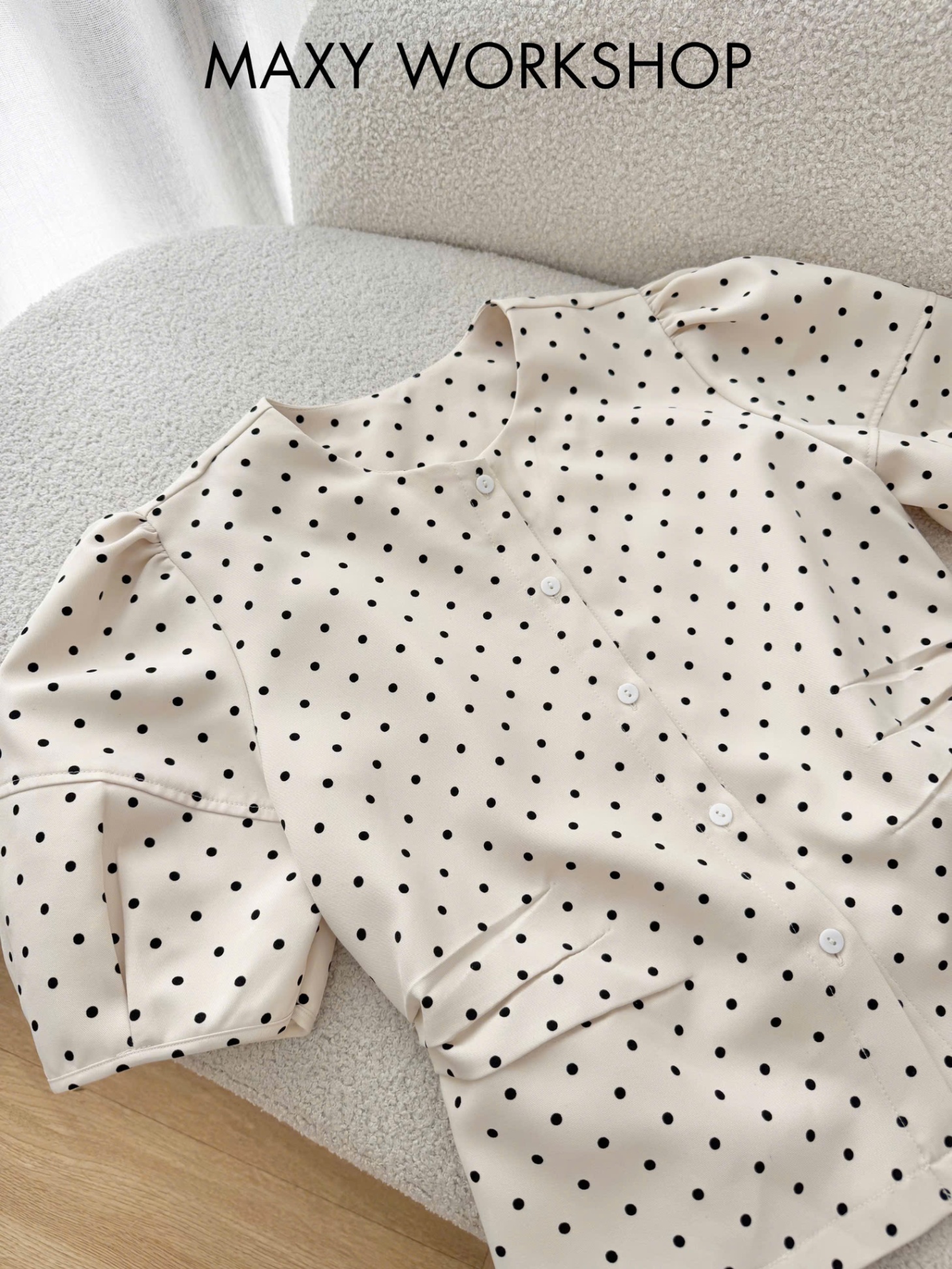 Áo kiểu POLKA PUFF SLEEVE TOP
