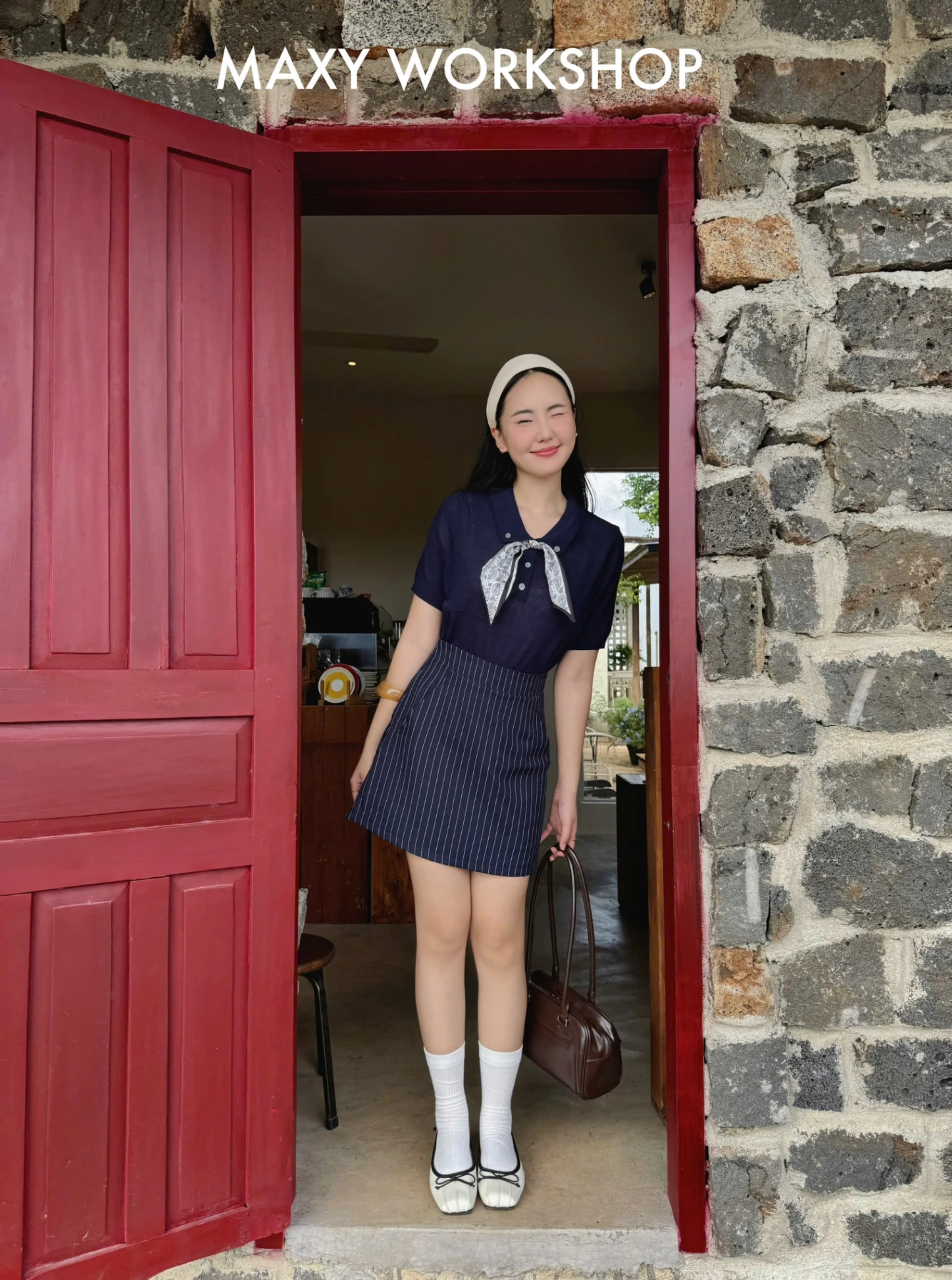 Chân váy NAVY STRIPPED SKIRT