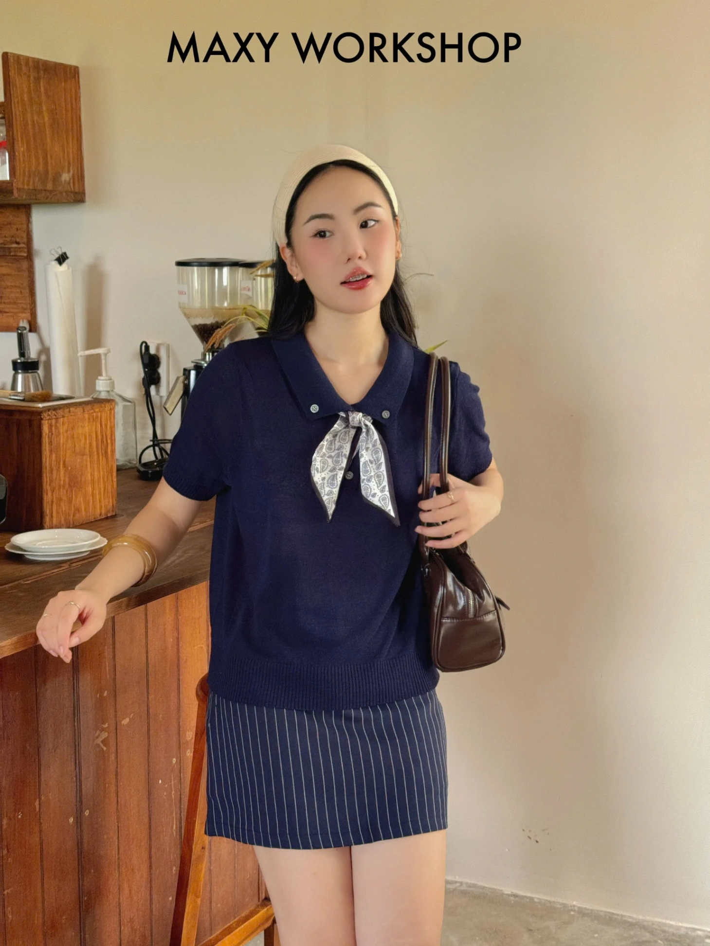 Chân váy NAVY STRIPPED SKIRT