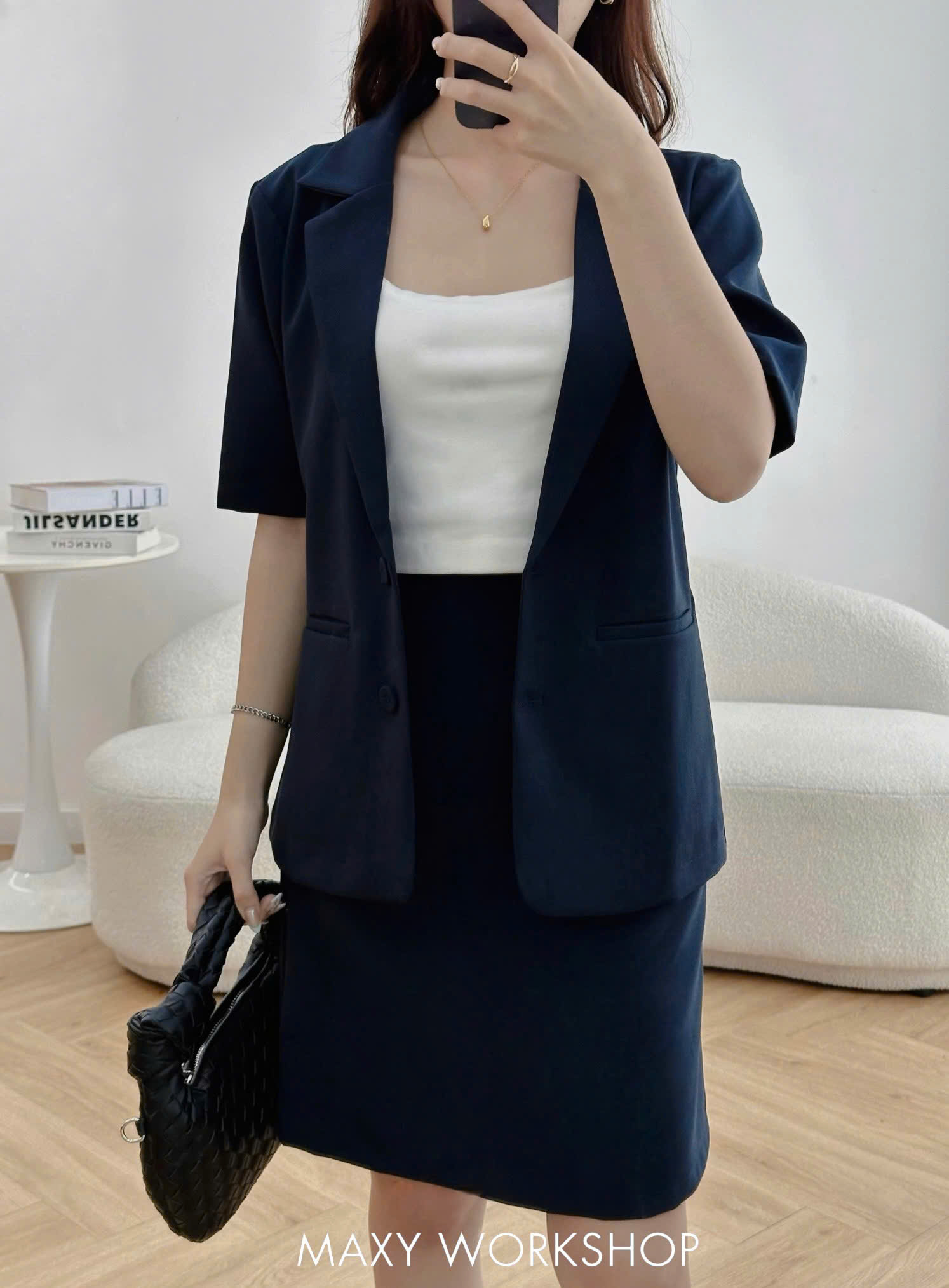 Áo khoác SHORT BUTTON BLAZER