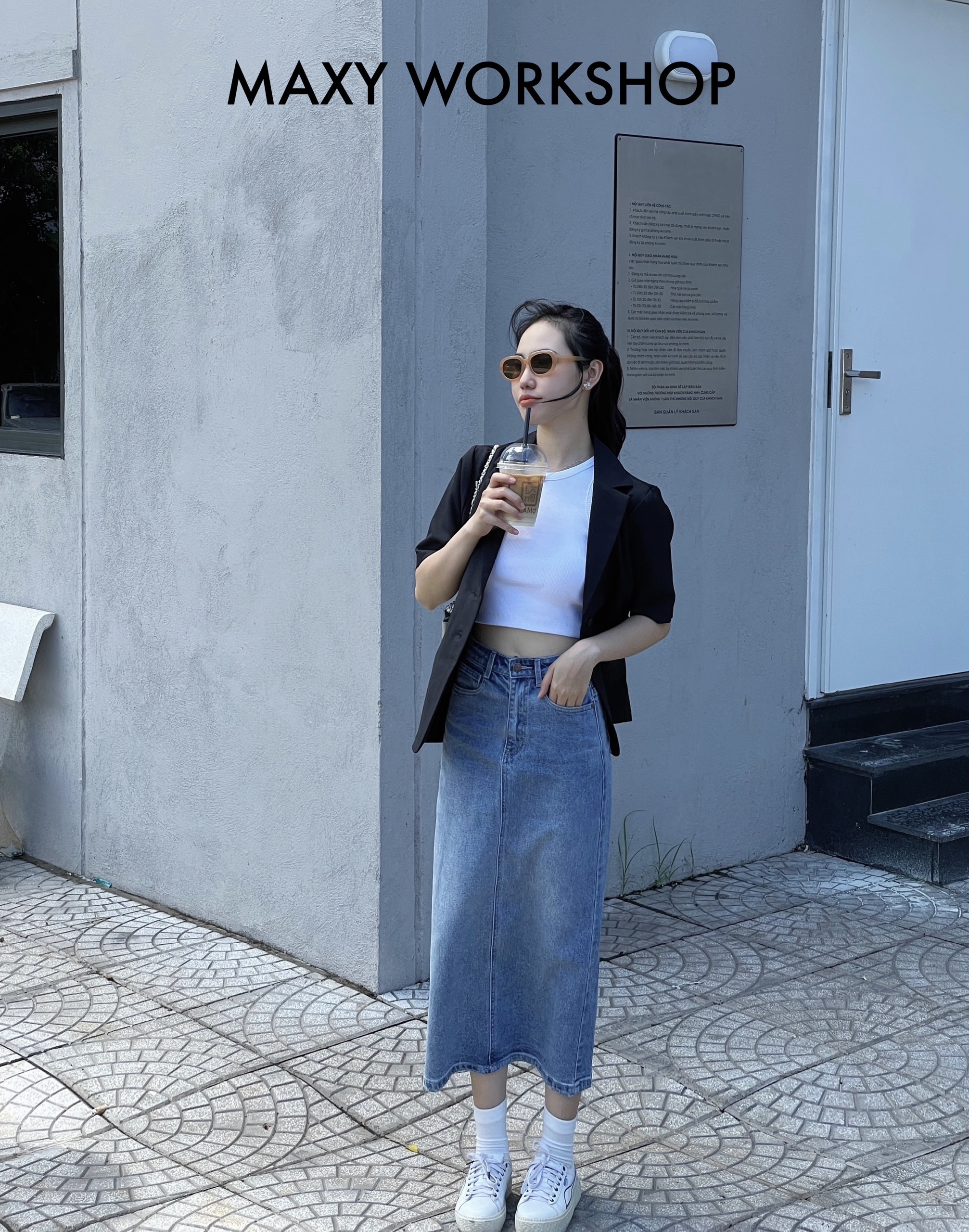 Áo khoác SHORT BUTTON BLAZER