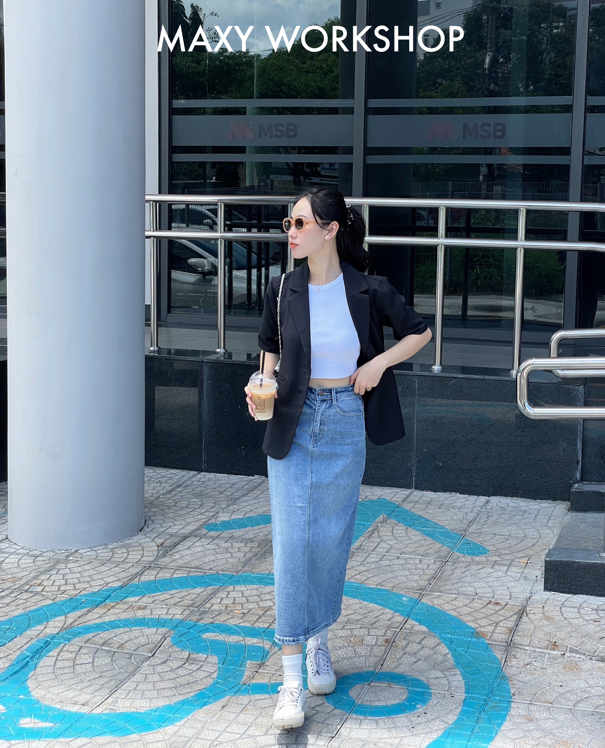 Áo khoác SHORT BUTTON BLAZER