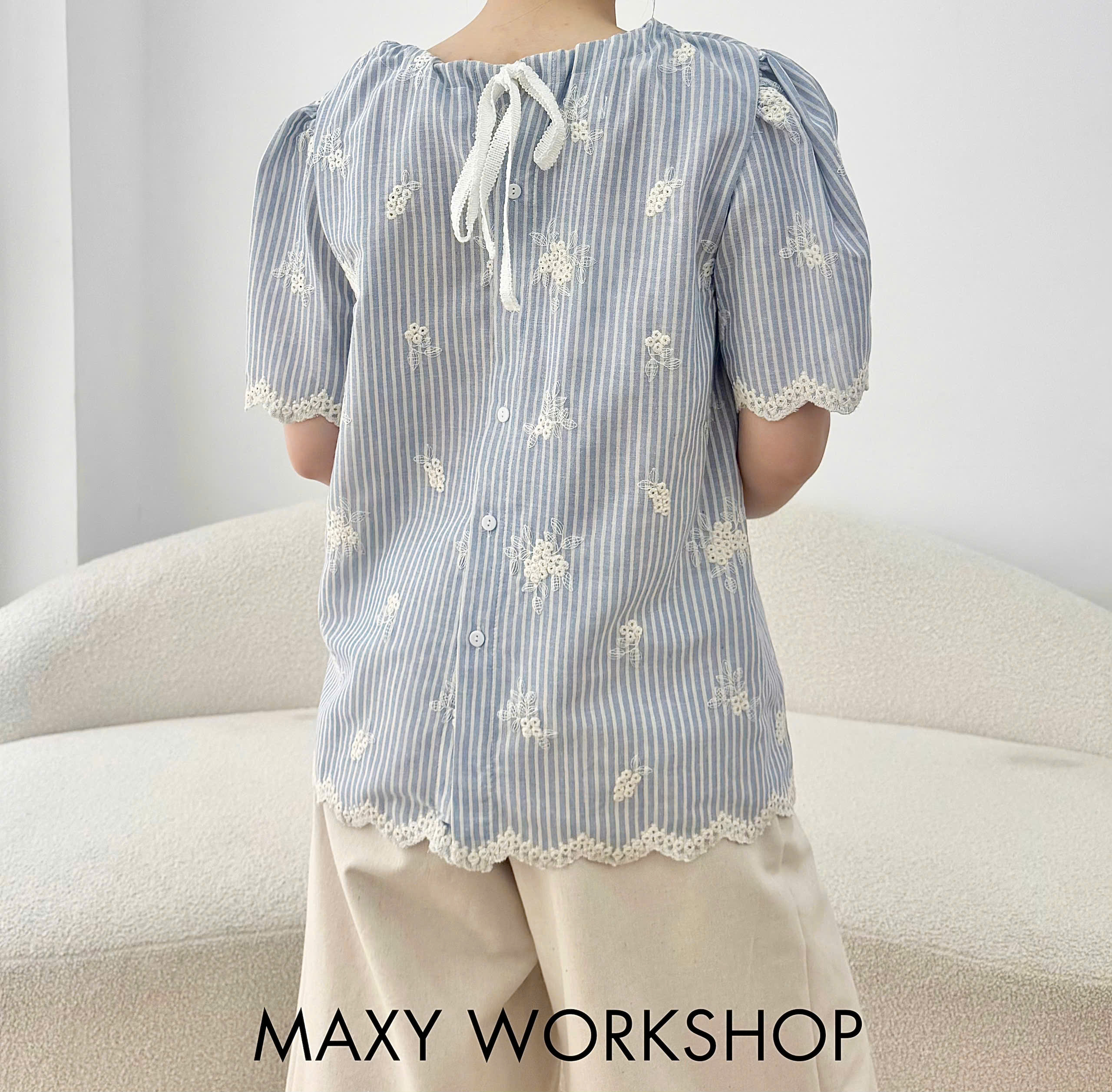 Áo kiểu BLUE FLORA TOP