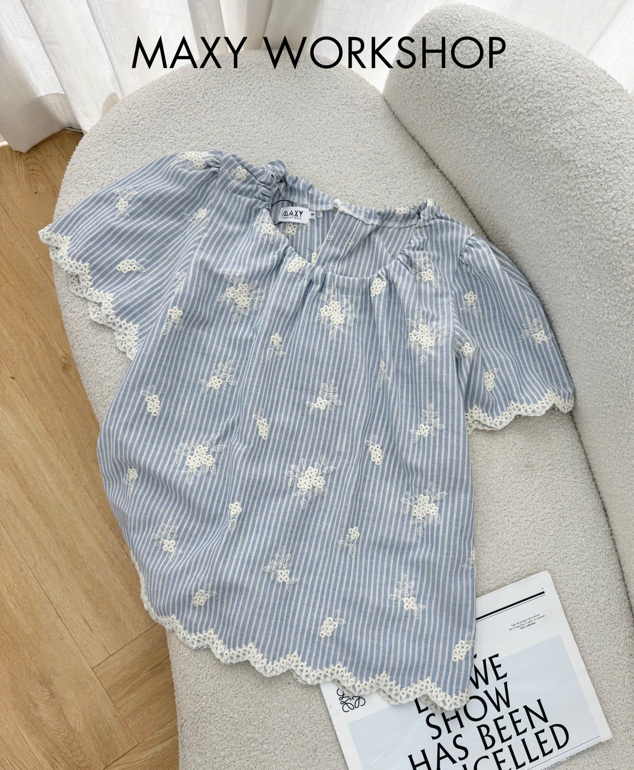 Áo kiểu BLUE FLORA TOP
