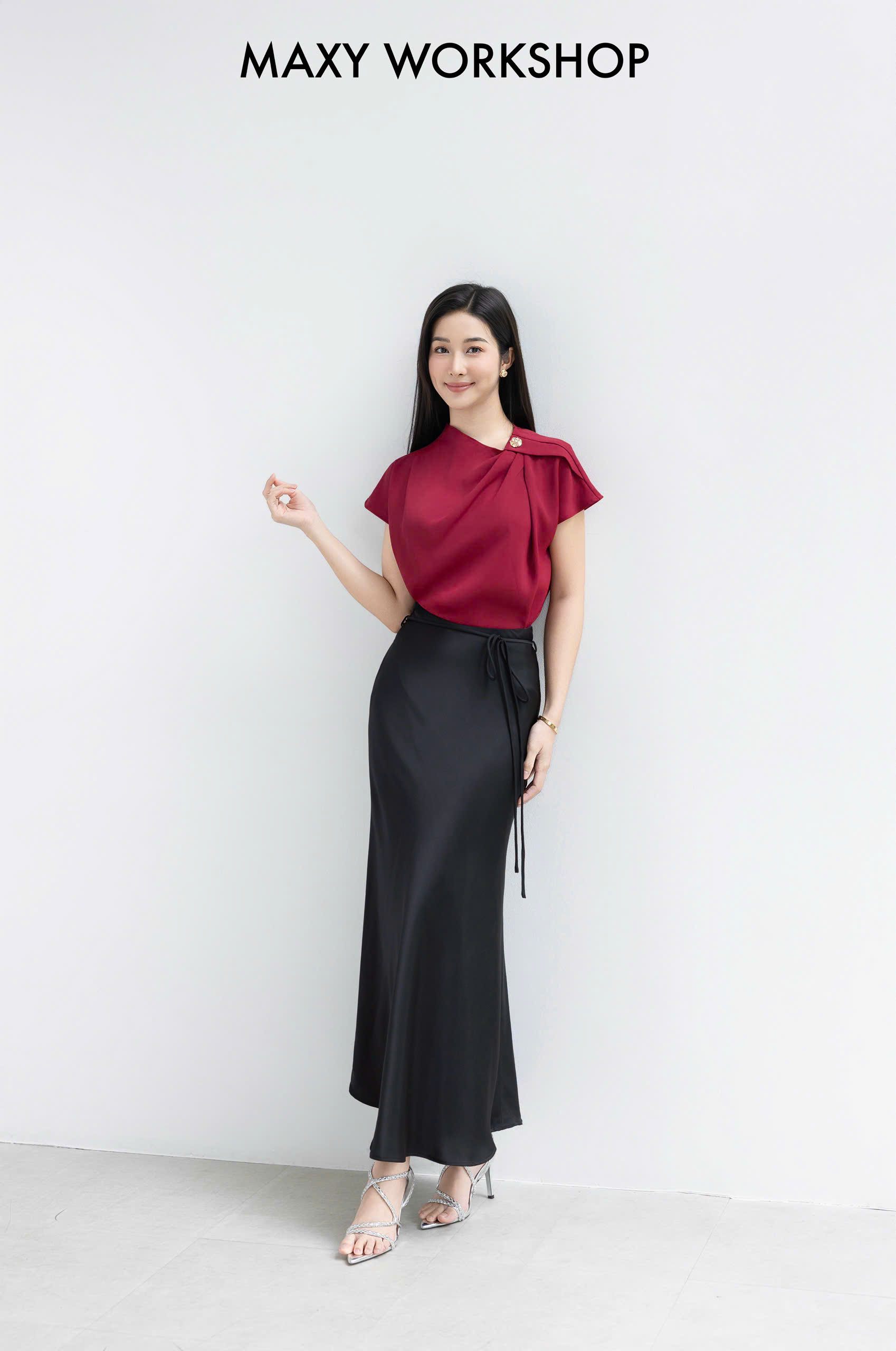 Áo kiểu BUTTON SLEEVE TOP