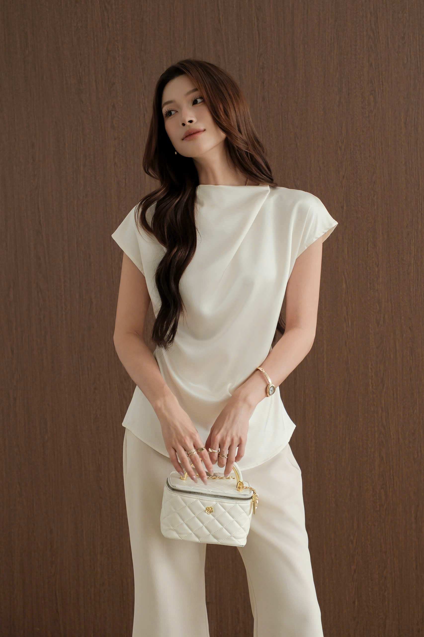 Áo kiểu FLOWING SILK TOP