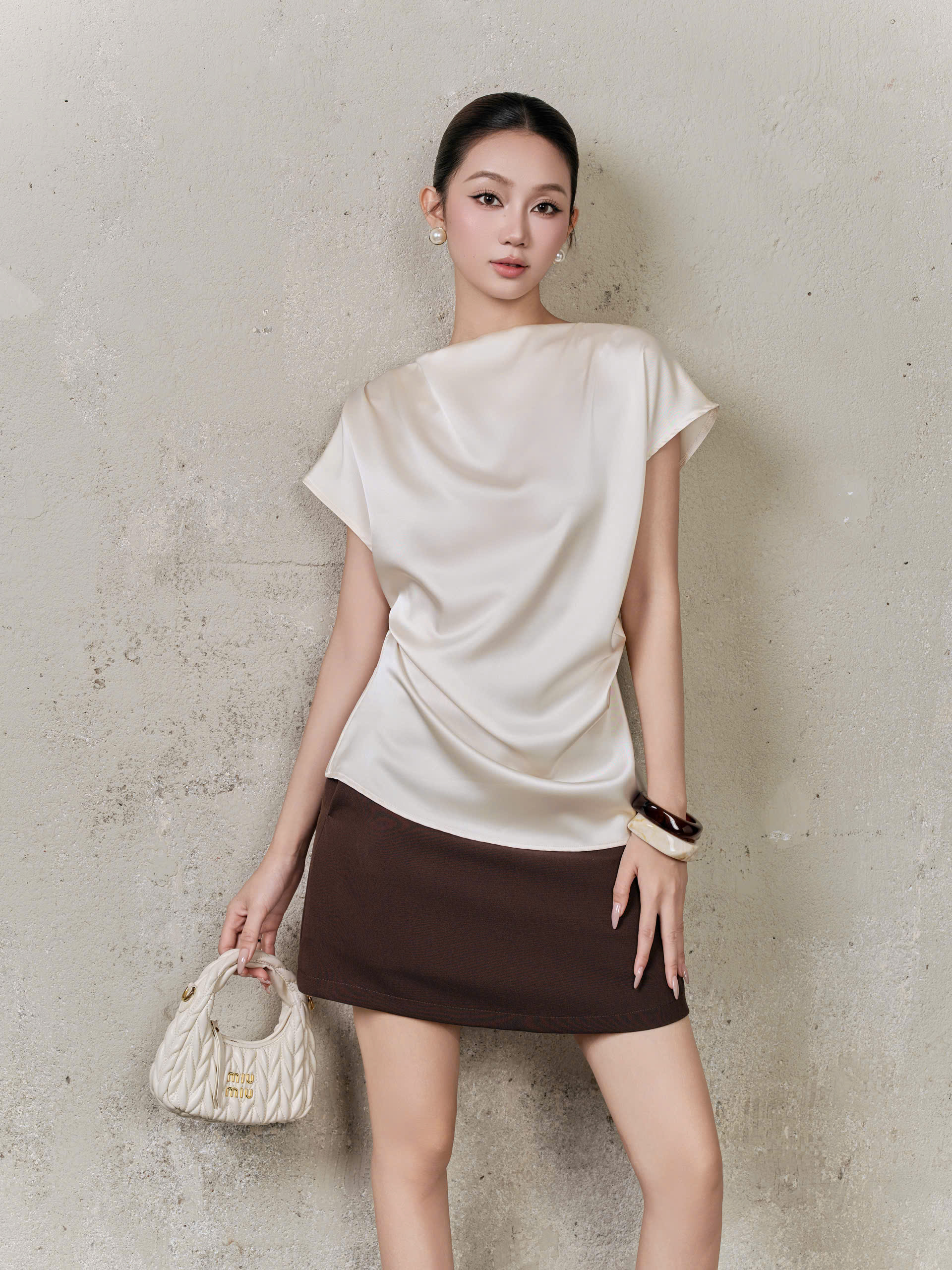 Áo kiểu FLOWING SILK TOP