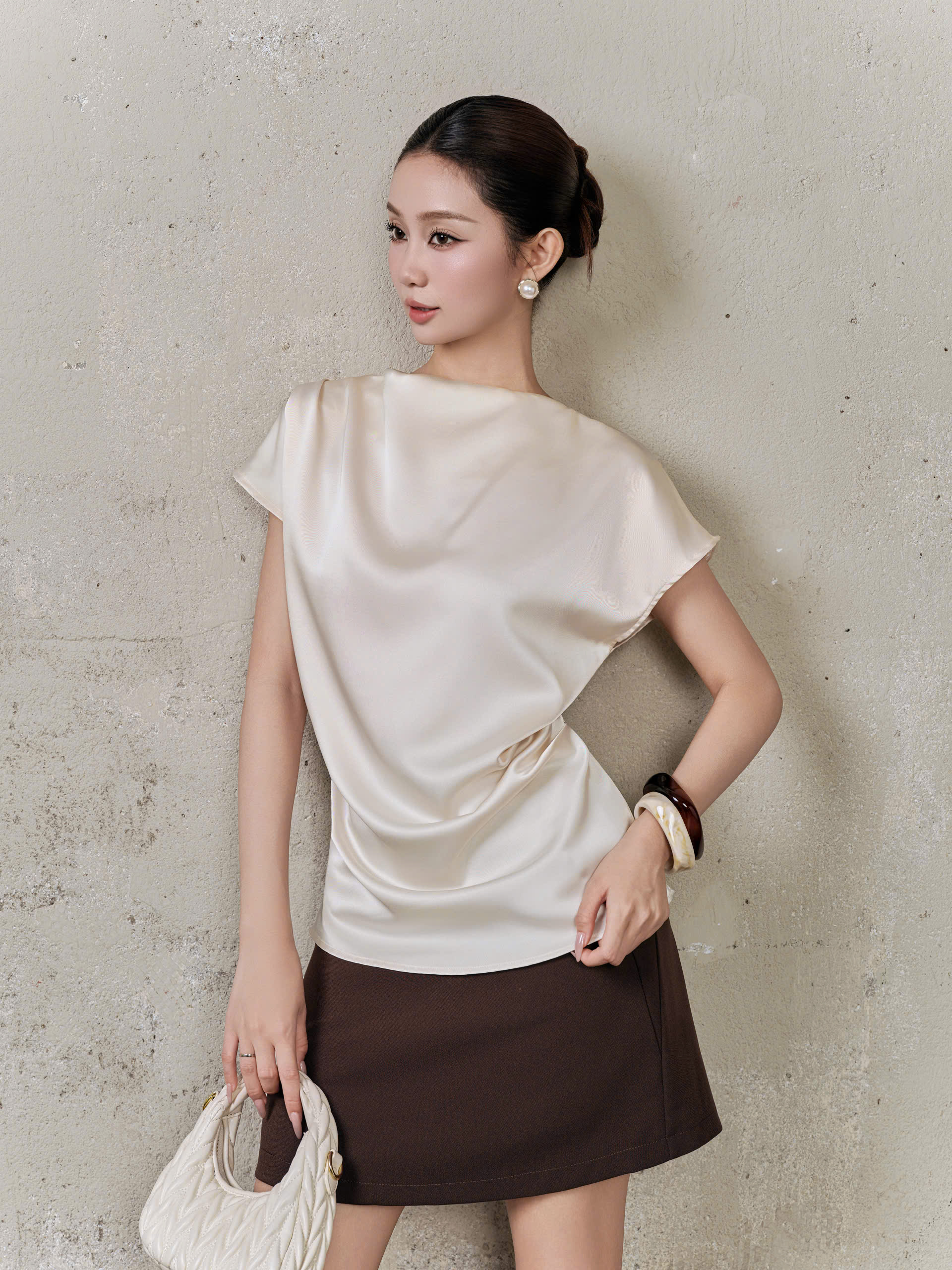 Áo kiểu FLOWING SILK TOP