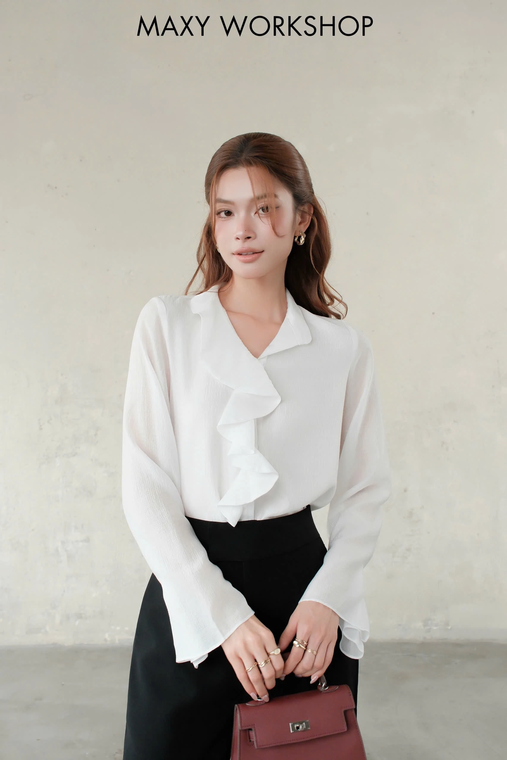 Áo kiểu FRONT RUFFER TOP