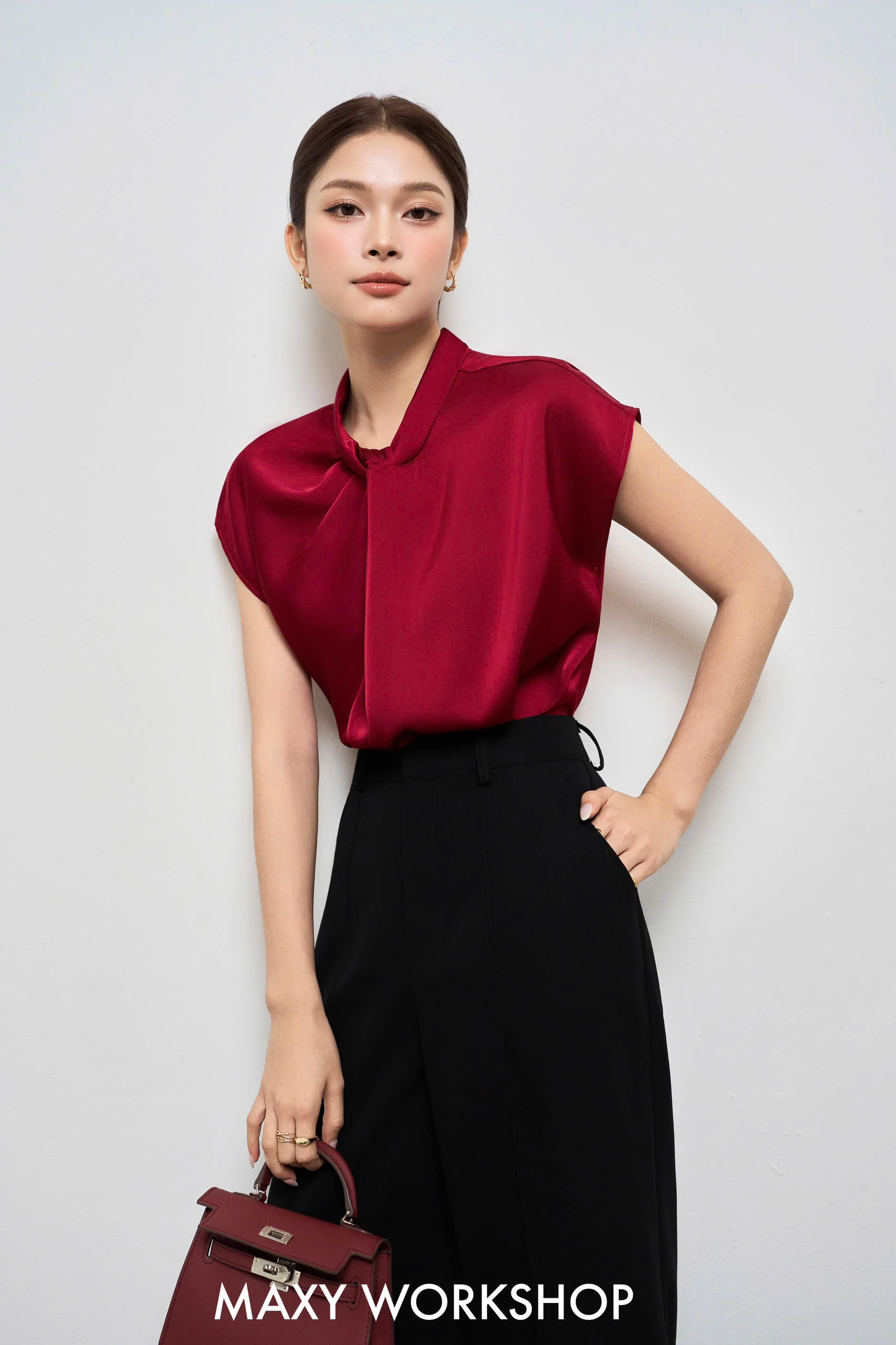 Áo kiểu KNOT SLEEVE TOP