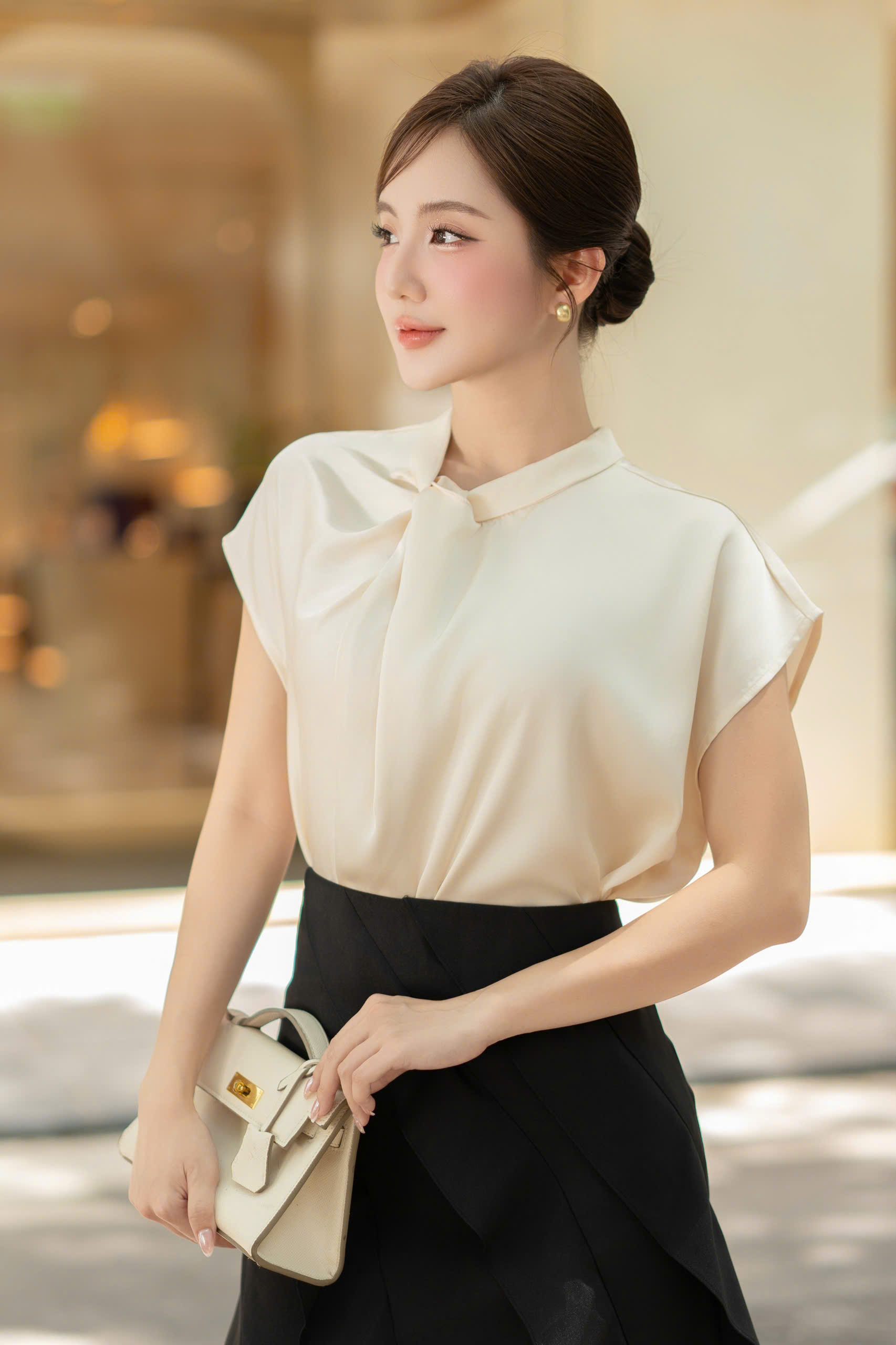 Áo kiểu KNOT SLEEVE TOP
