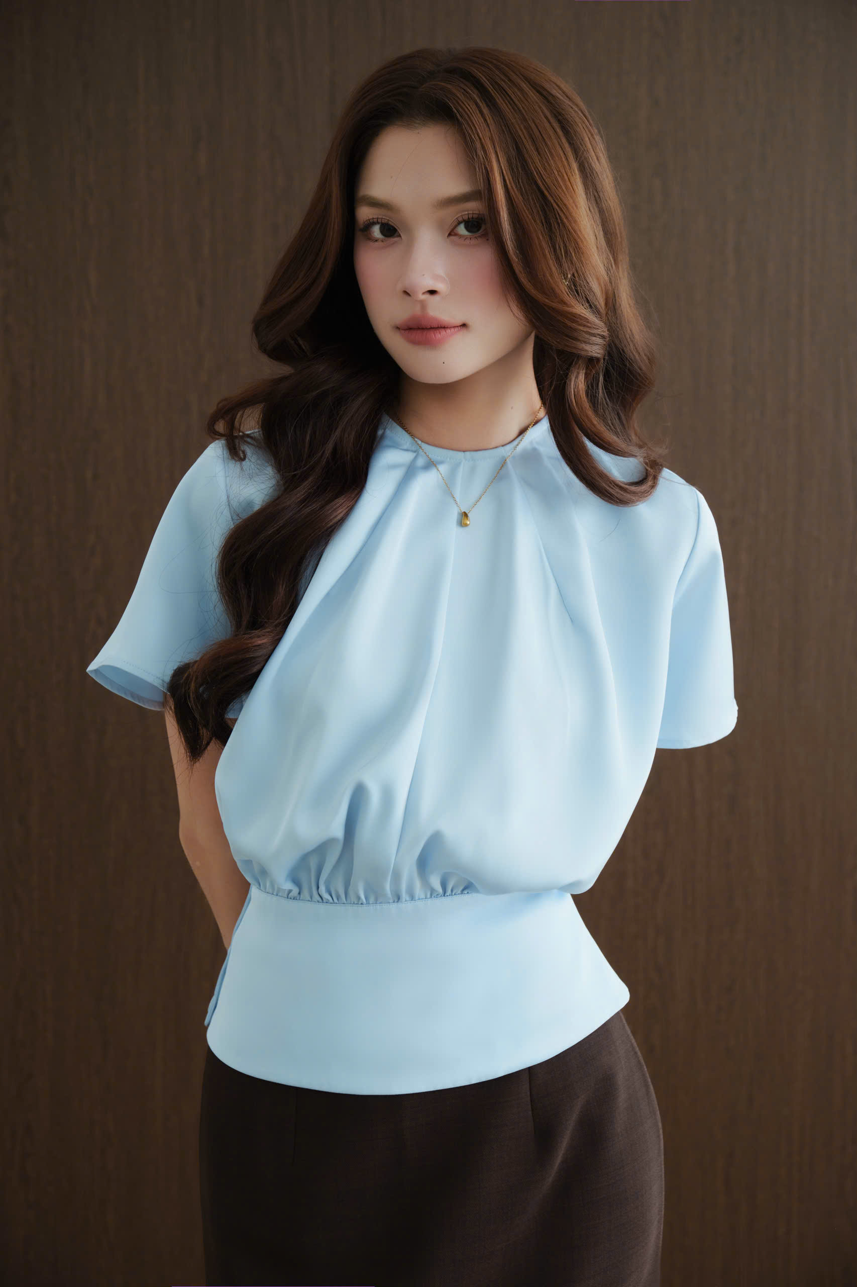 Áo kiểu PEPLUM SILK TOP