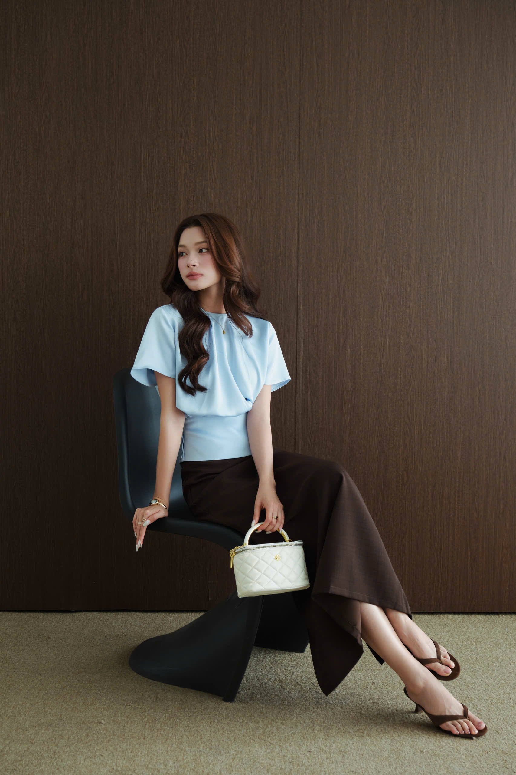 Áo kiểu PEPLUM SILK TOP