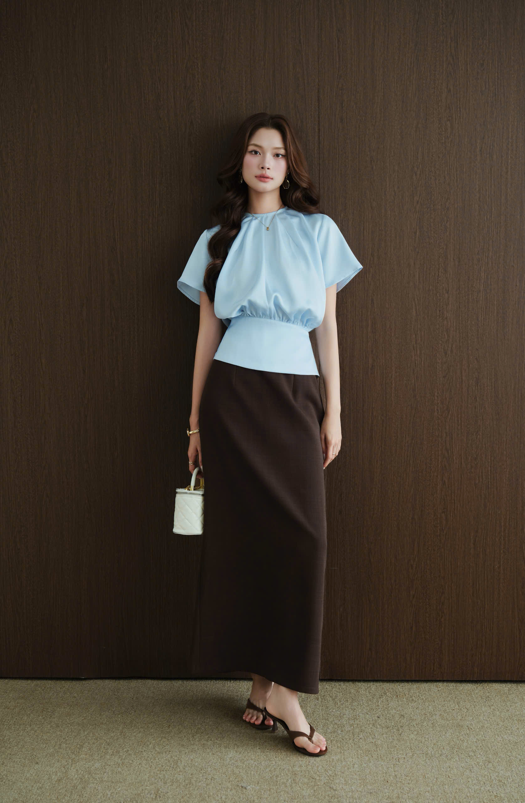Áo kiểu PEPLUM SILK TOP