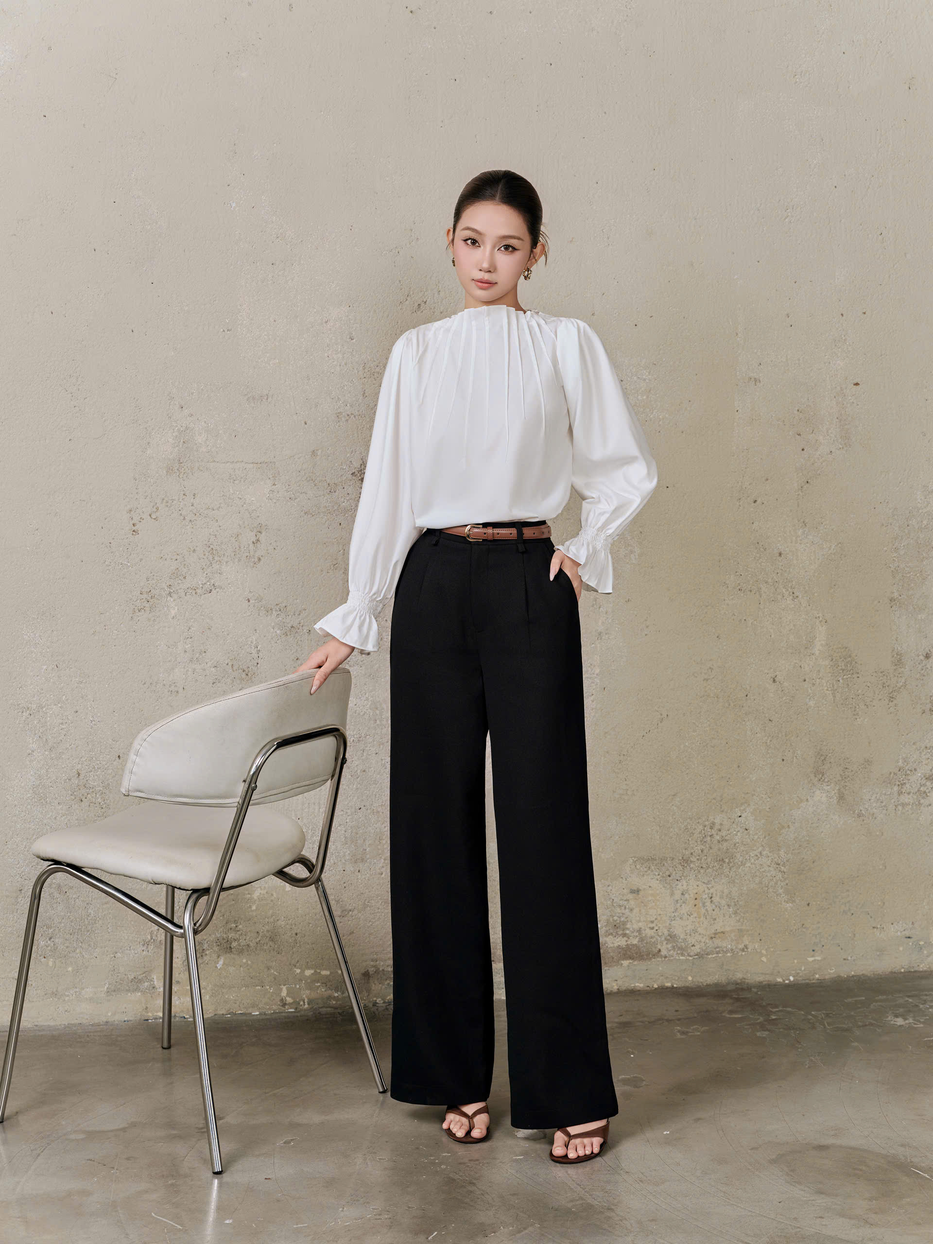 Áo kiểu PLEATED SHIRT