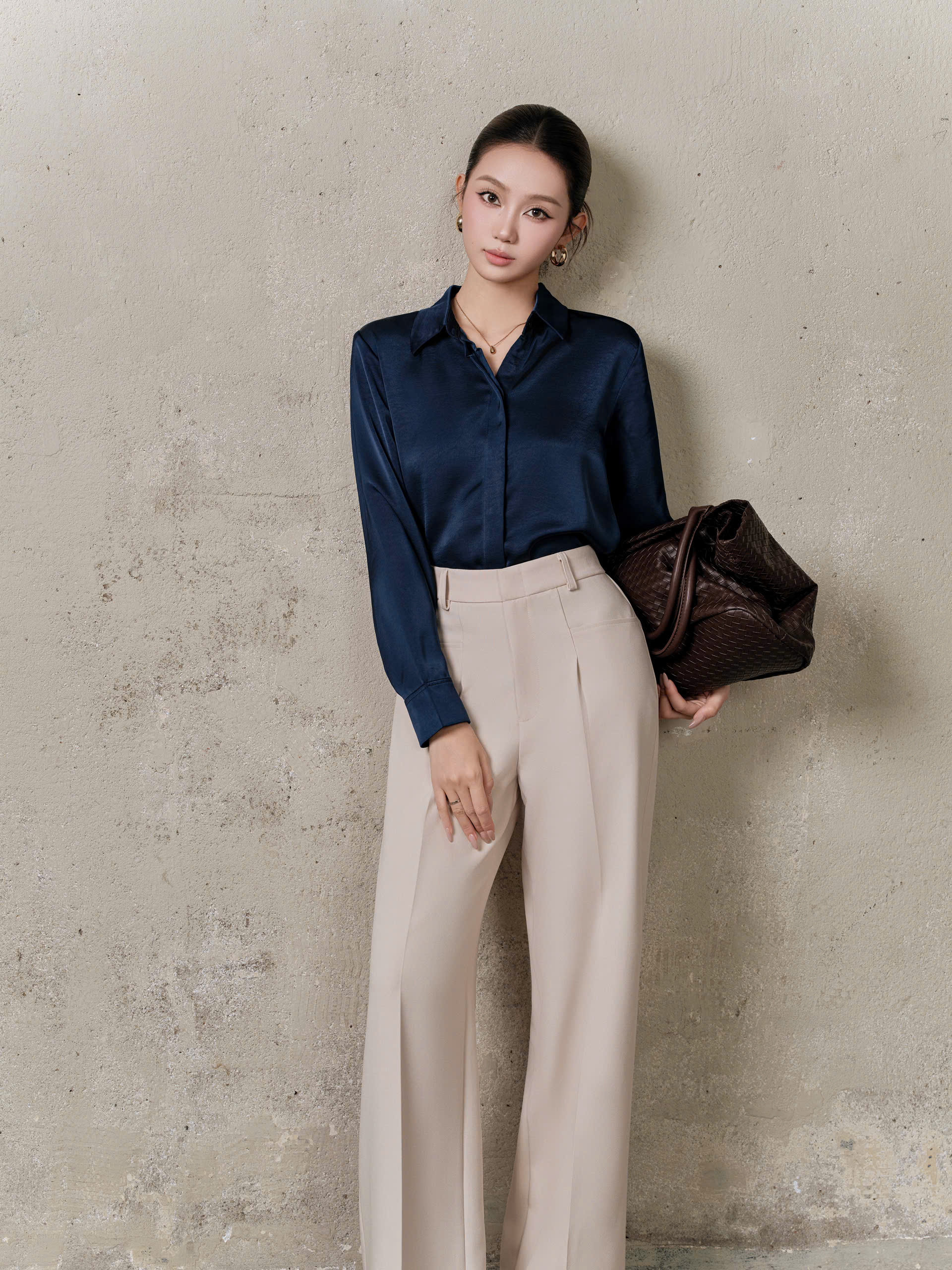 Áo sơ mi BASIC SILK SHIRT