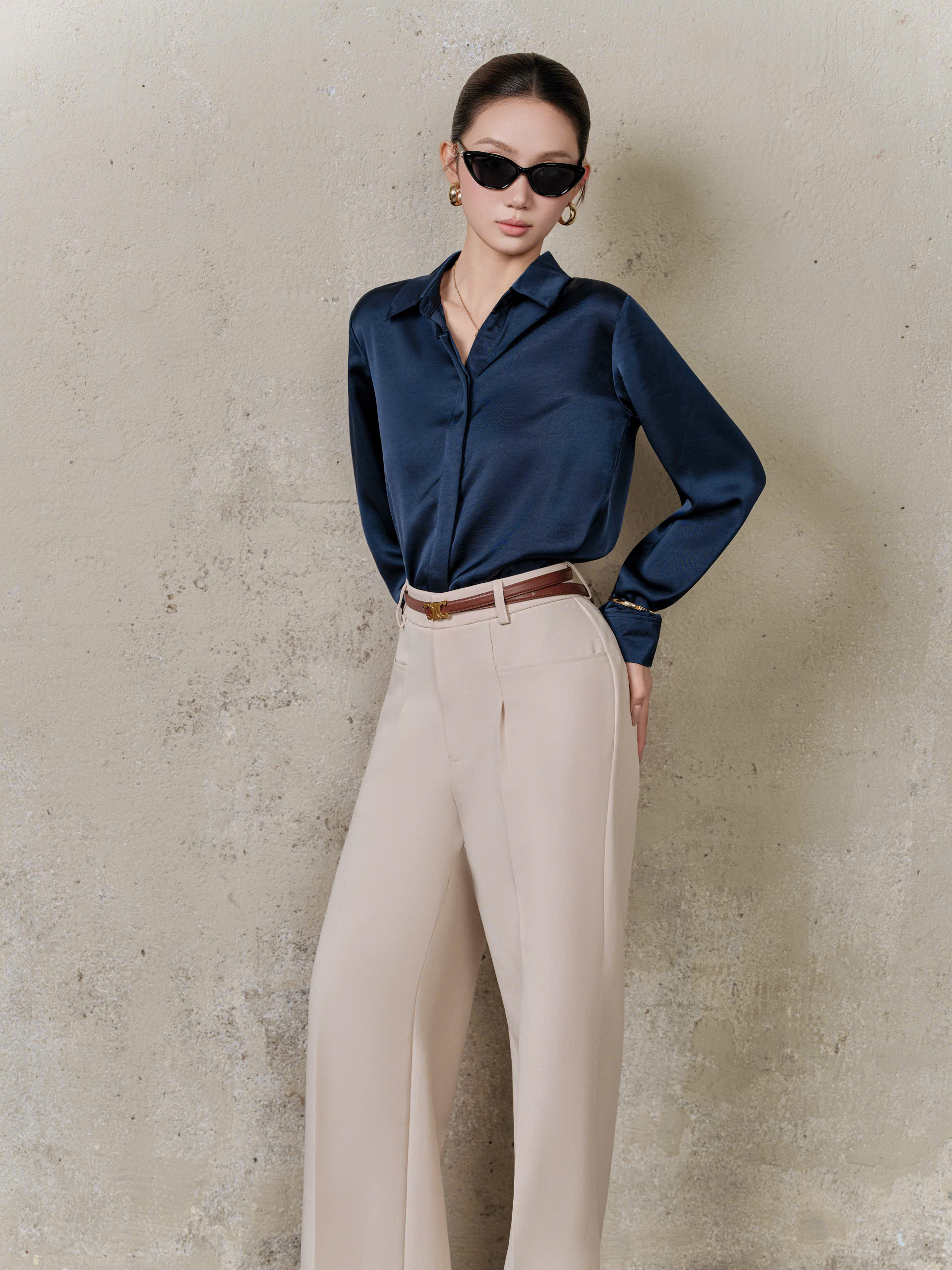 Áo sơ mi BASIC SILK SHIRT