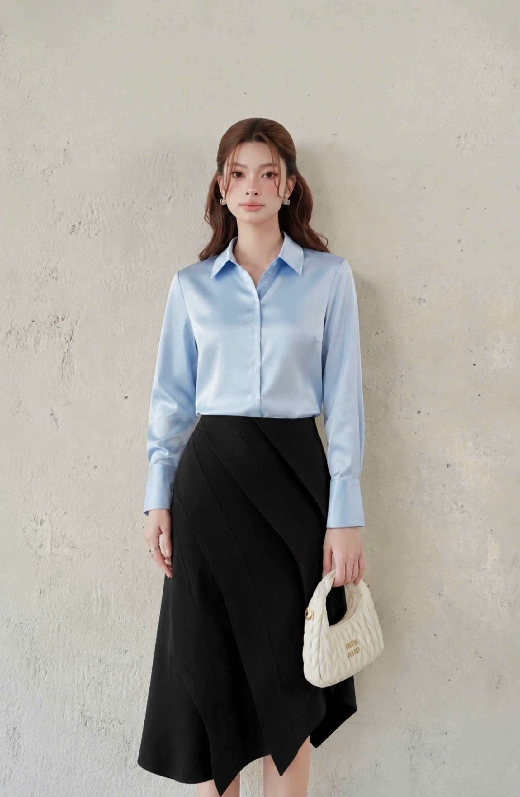 Áo sơ mi BASIC SILK SHIRT