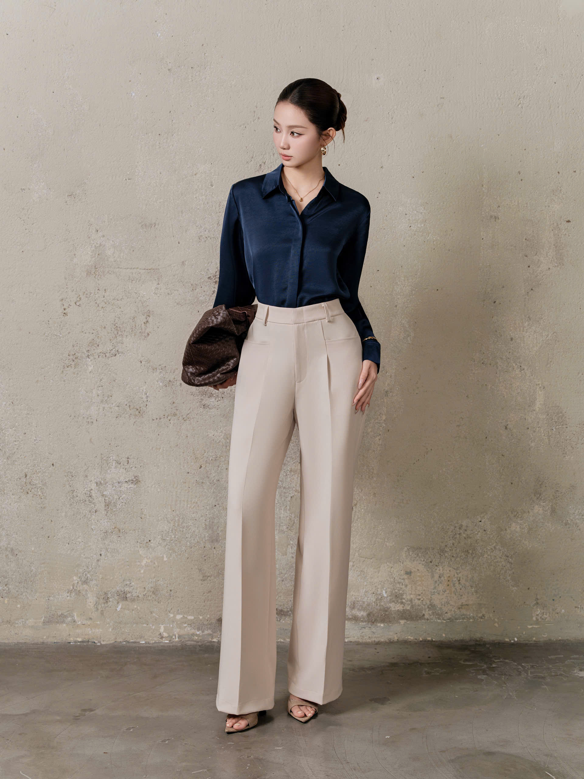 Áo sơ mi BASIC SILK SHIRT